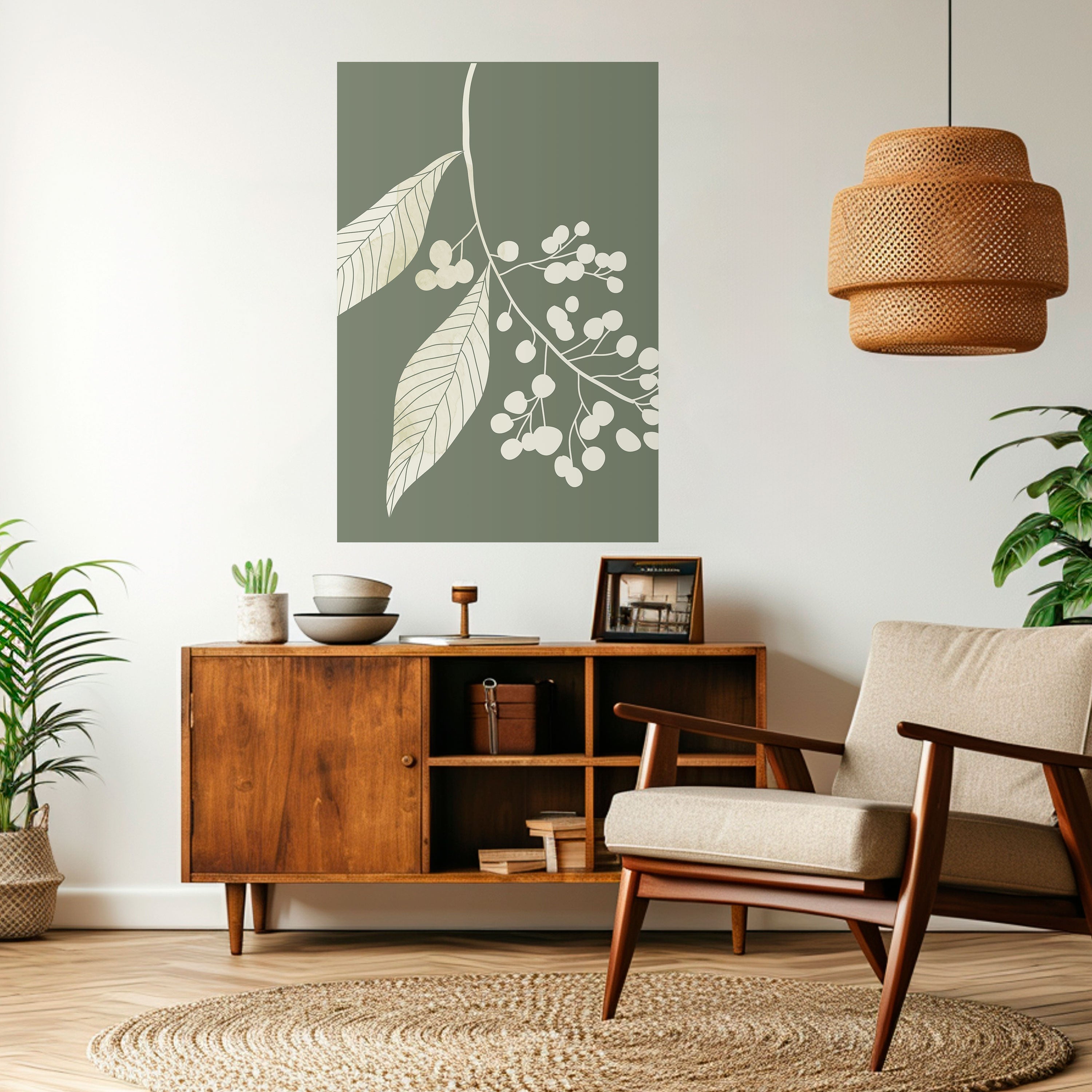 SERENE LEAFY FANTASIES Vertikales Poster zum Abziehen und Aufkleben