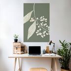 SERENE LEAFY FANTASIES Selbstklebendes Poster - Hochformat