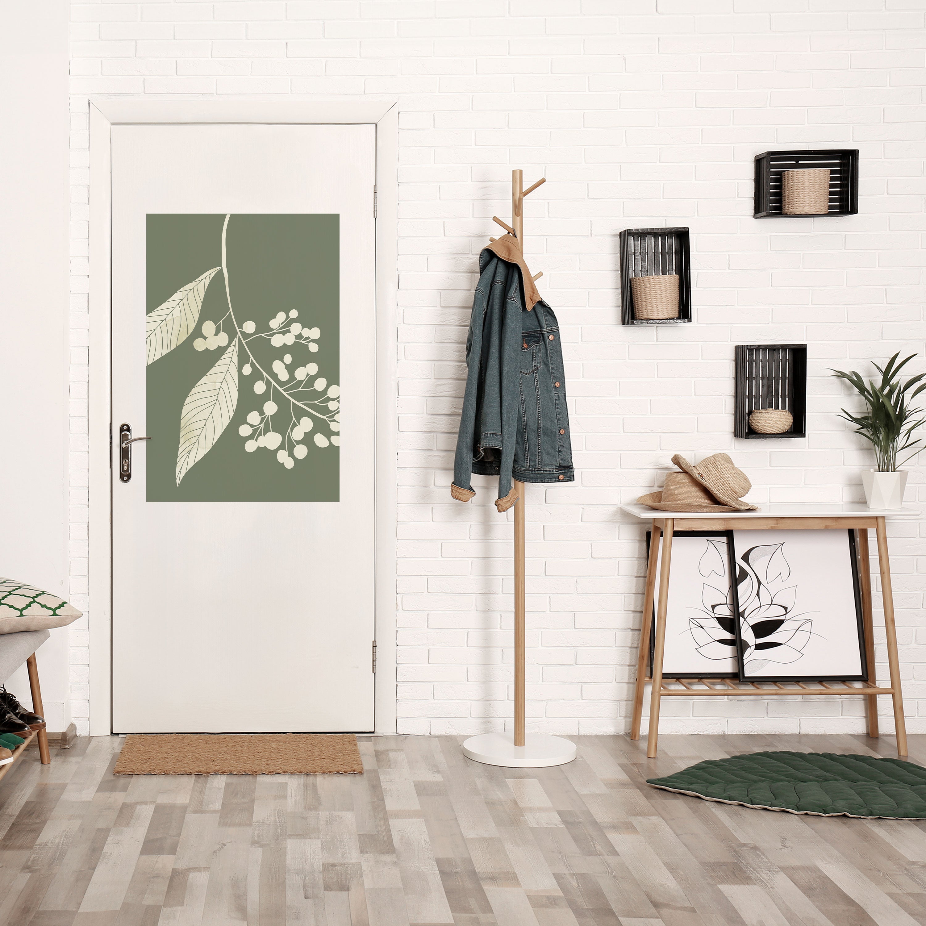 SERENE LEAFY FANTASIES Vertikales Poster zum Abziehen und Aufkleben