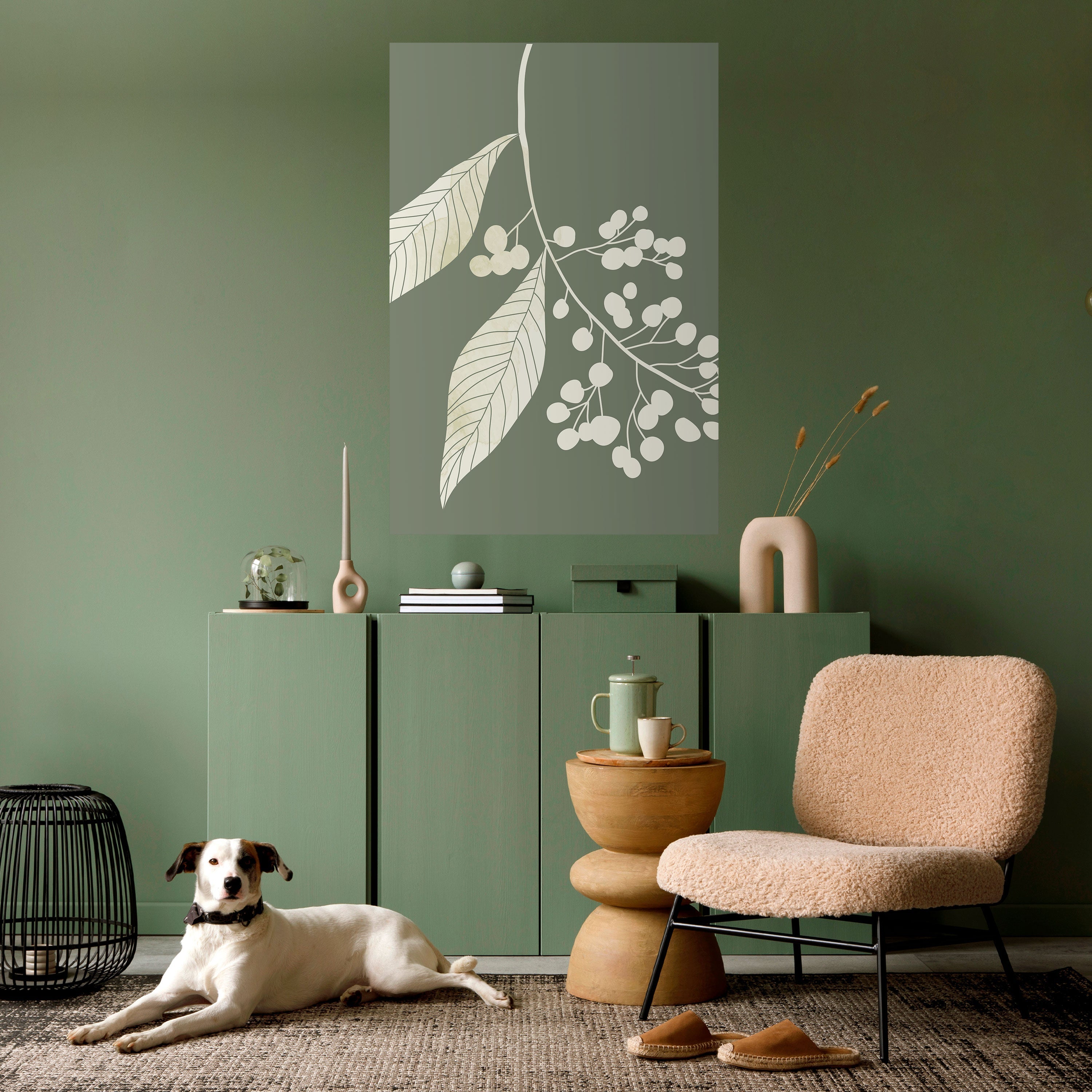 SERENE LEAFY FANTASIES Vertikales Poster zum Abziehen und Aufkleben