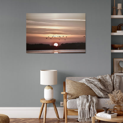SUNSET FLIGHT SYMPHONY Horizontal Canvas Print