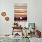 SUNSET FLIGHT SYMPHONY Selbstklebendes Poster - Hochformat