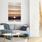 SUNSET FLIGHT SYMPHONY Selbstklebendes Poster - Hochformat