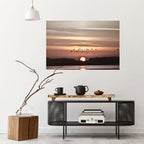 SUNSET FLIGHT SYMPHONY Selbstklebendes Horizontal-Poster