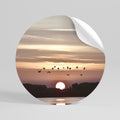 SUNSET FLIGHT SYMPHONY Runder Wandsticker zum Abziehen und Aufkleben