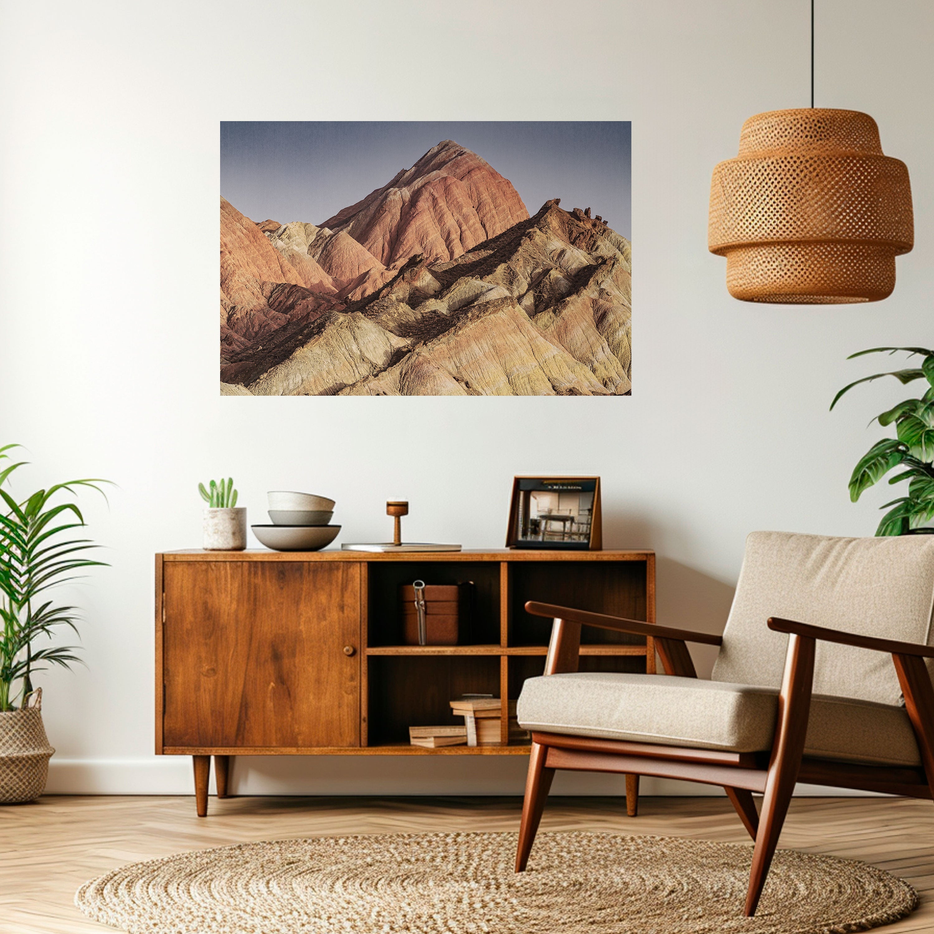 Peaks of Painted Dreams Horizontales Poster zum Abziehen und Aufkleben