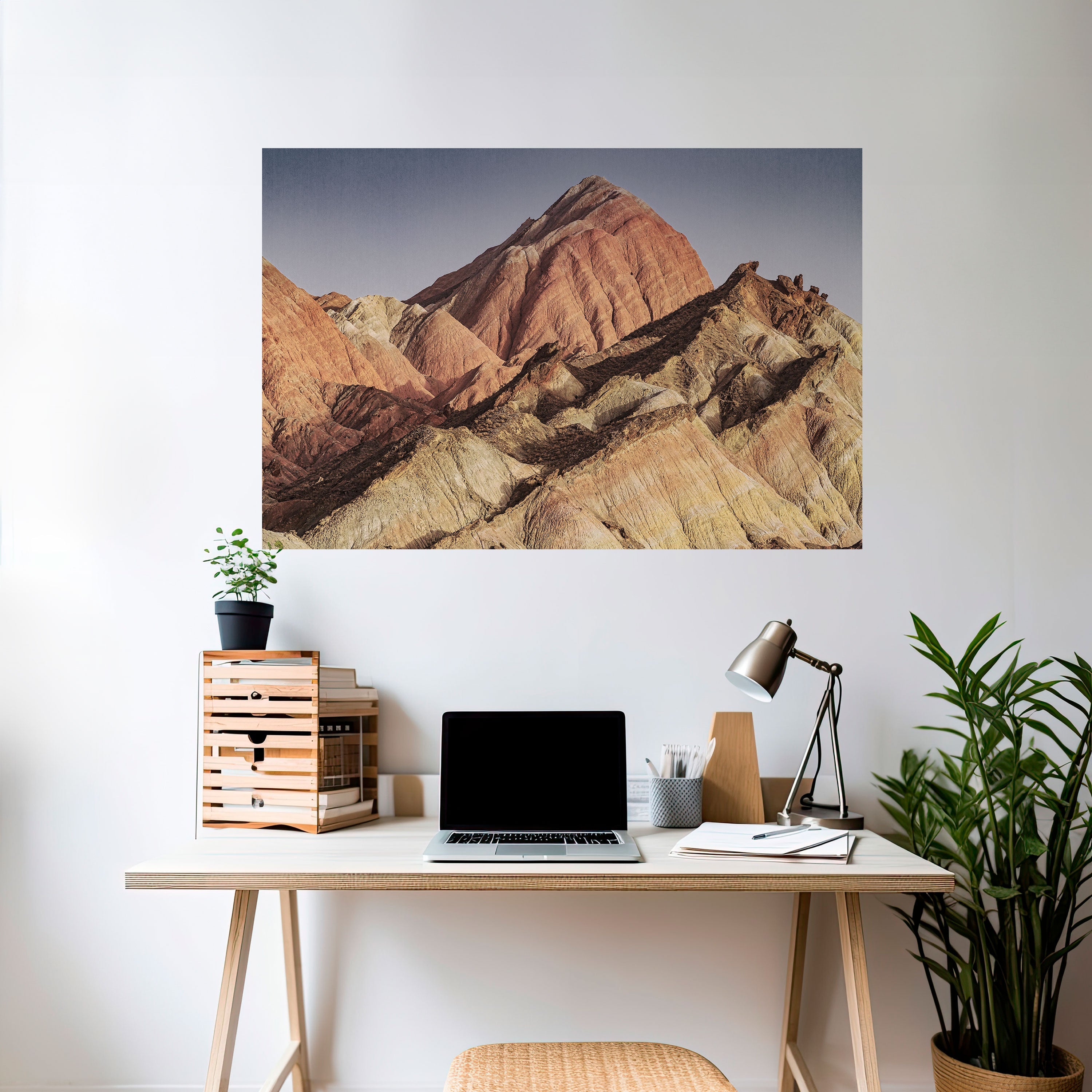 Peaks of Painted Dreams Horizontales Poster zum Abziehen und Aufkleben