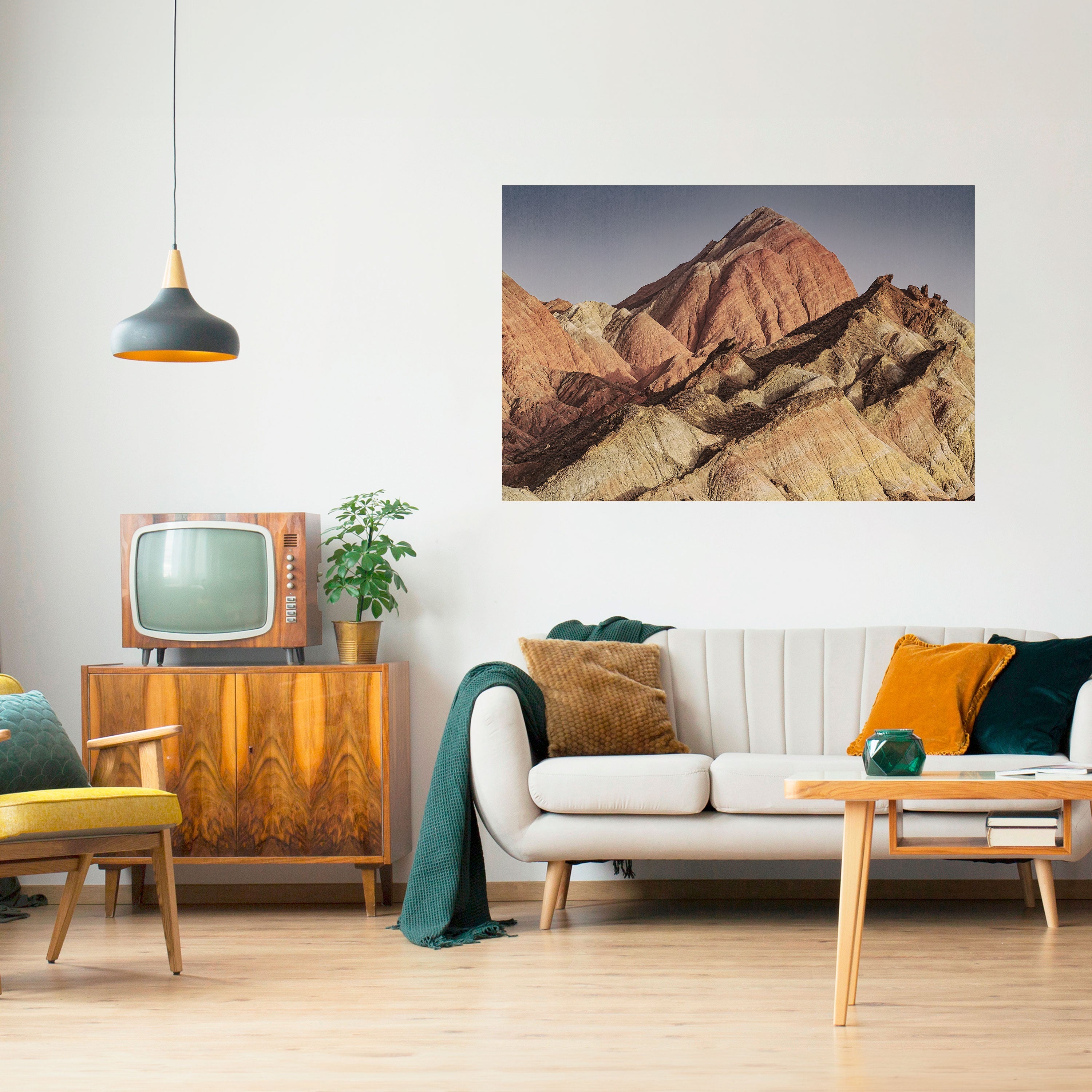 Peaks of Painted Dreams Horizontales Poster zum Abziehen und Aufkleben