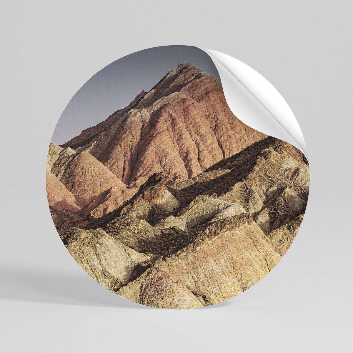 PEAKS OF PAINTED DREAMS Runder Wandsticker zum Abziehen und Aufkleben