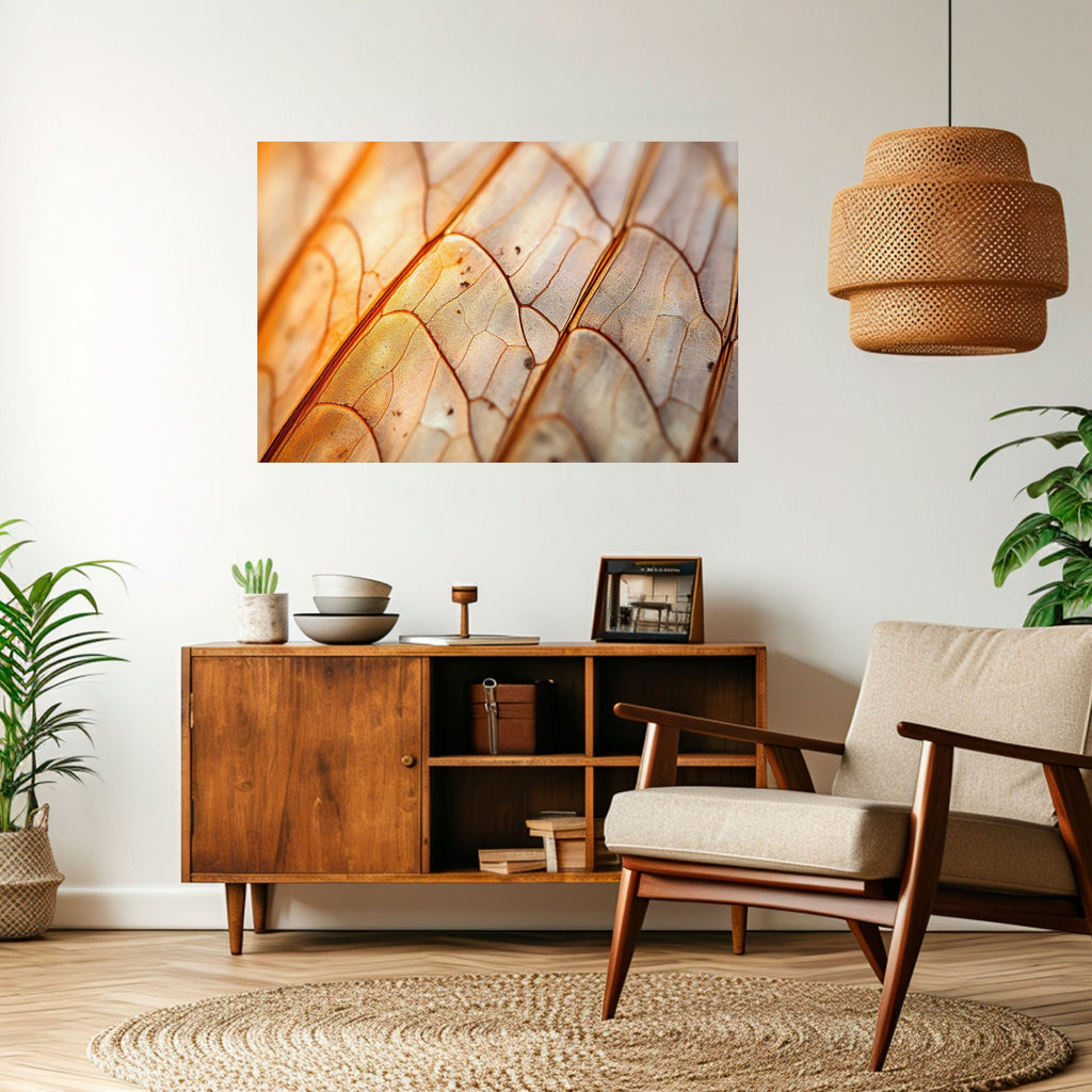 Elegante Äderung, horizontales Poster zum Abziehen und Aufkleben