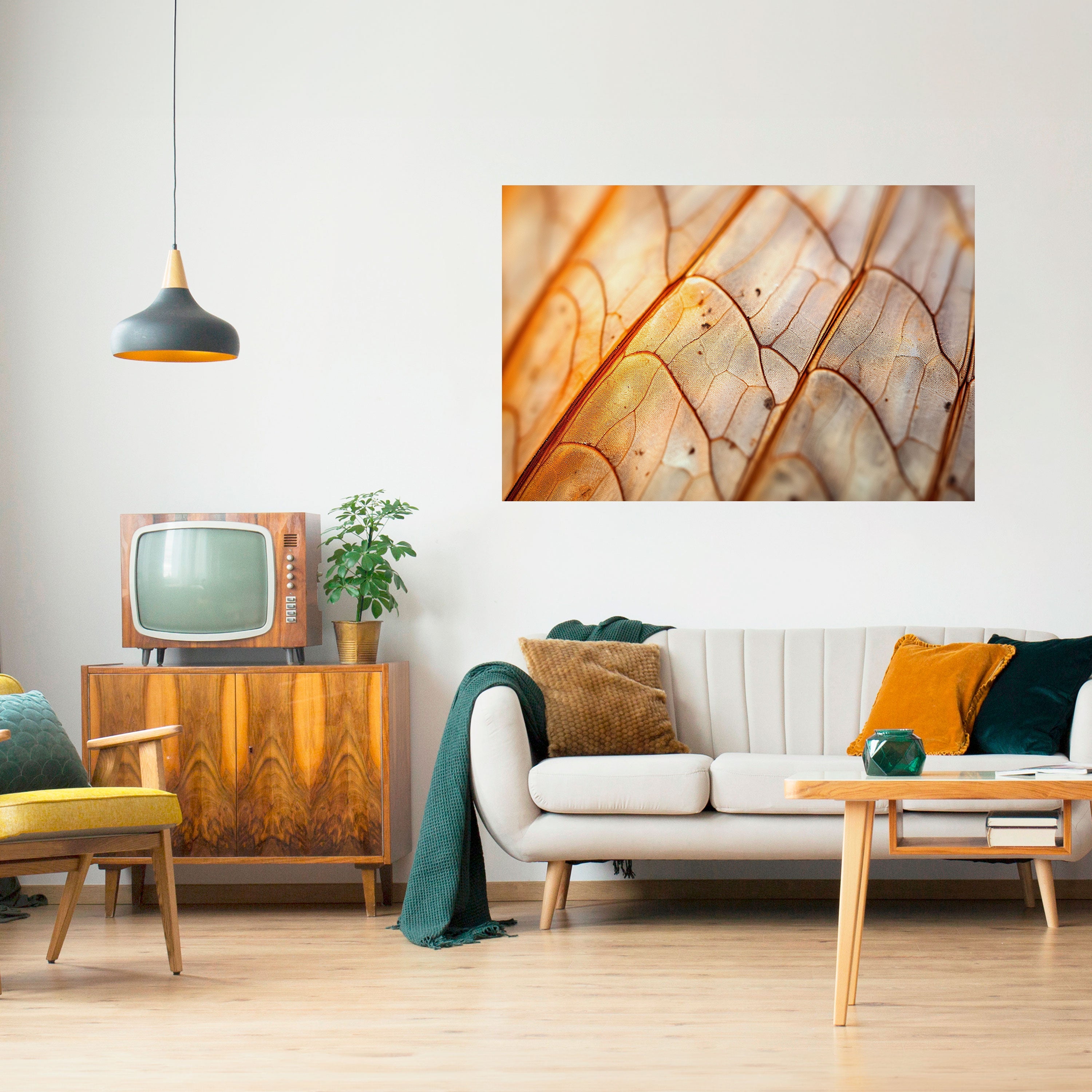 Elegante Äderung, horizontales Poster zum Abziehen und Aufkleben