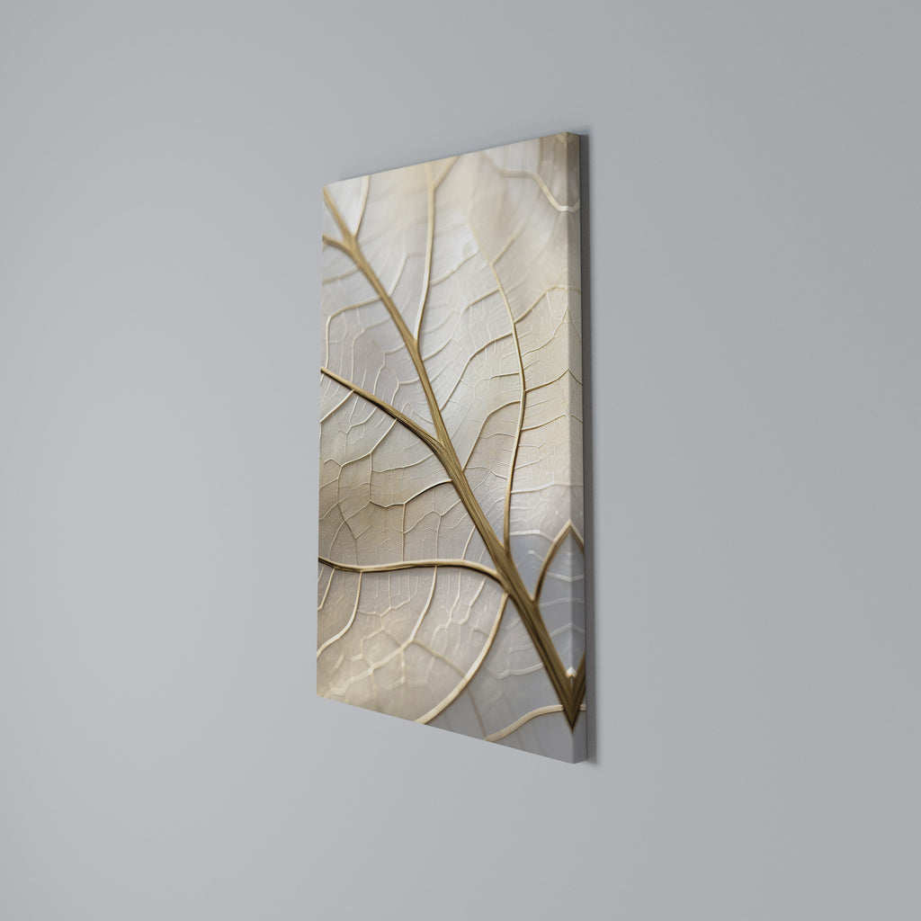 GOLDEN LEAF WHISPERS Vertical Canvas Print