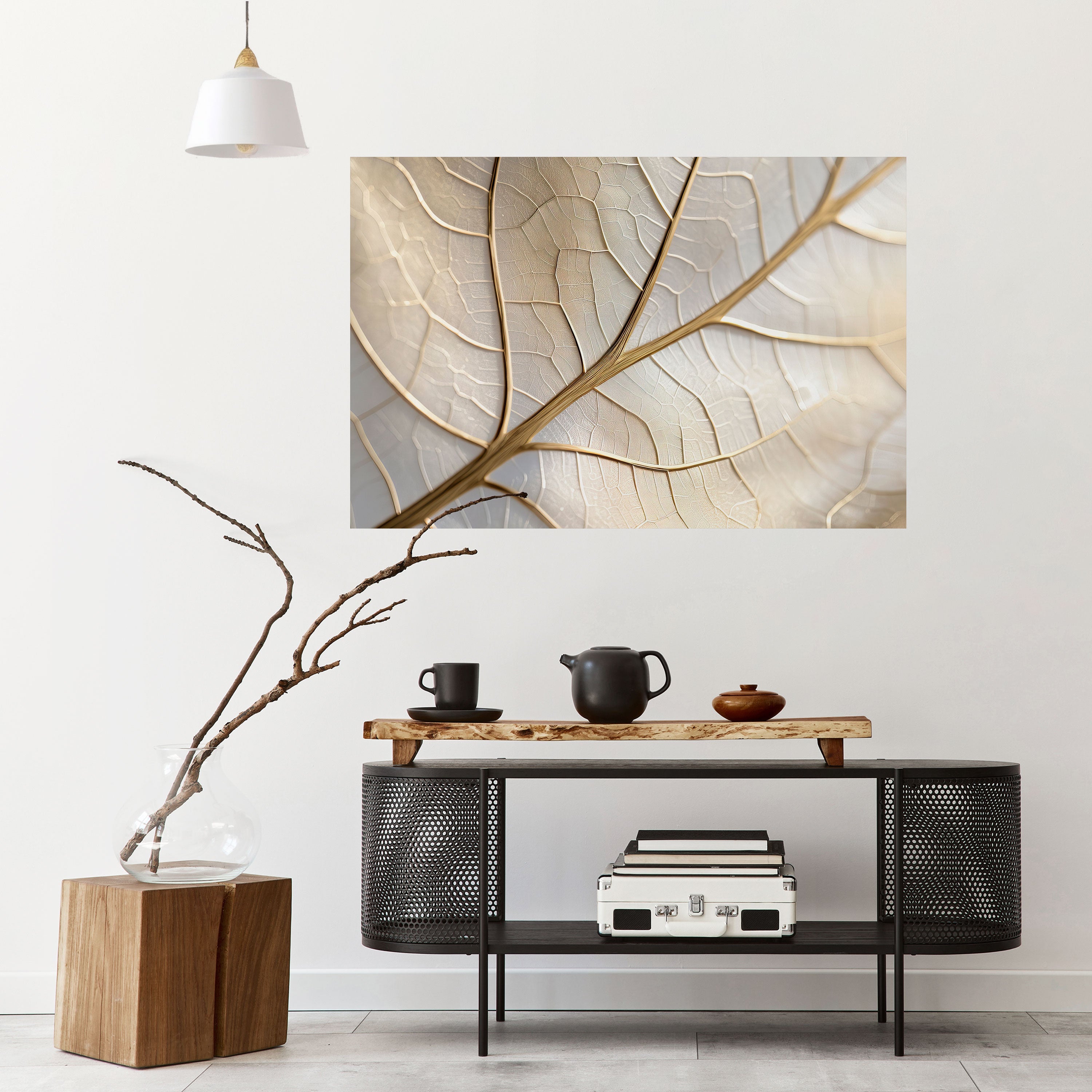GOLDEN LEAF WHISPERS Horizontales Poster zum Abziehen und Aufkleben