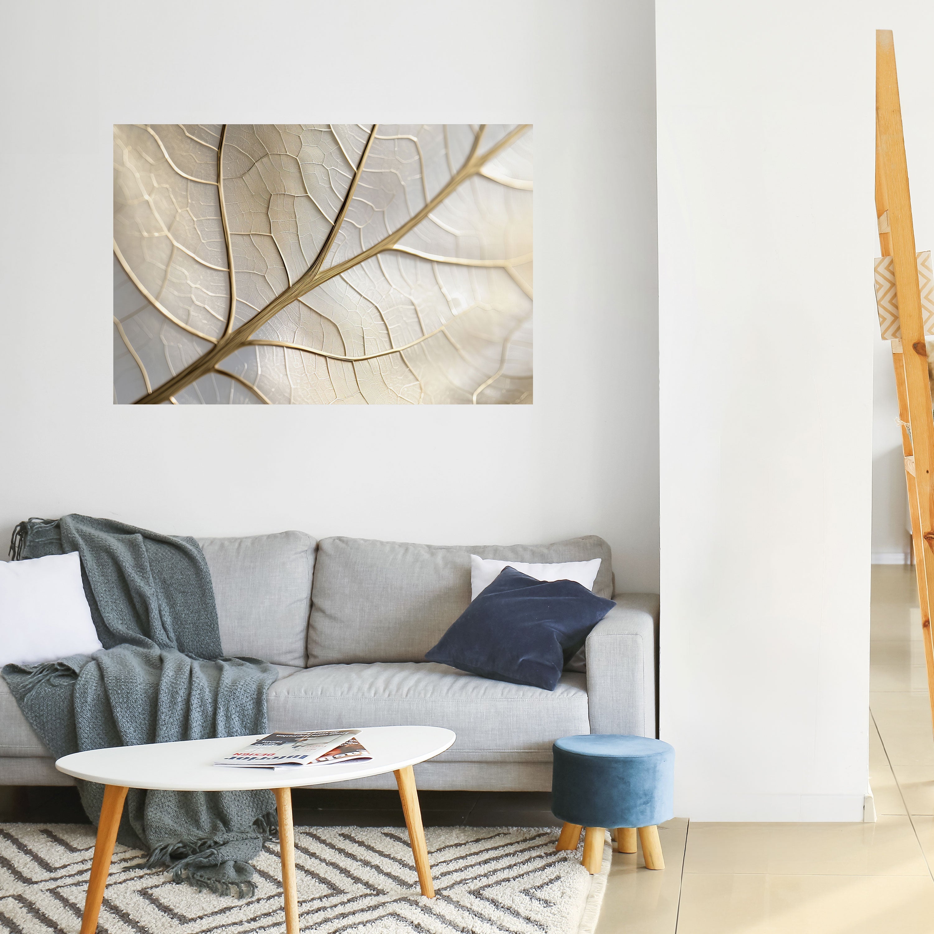 GOLDEN LEAF WHISPERS Horizontales Poster zum Abziehen und Aufkleben