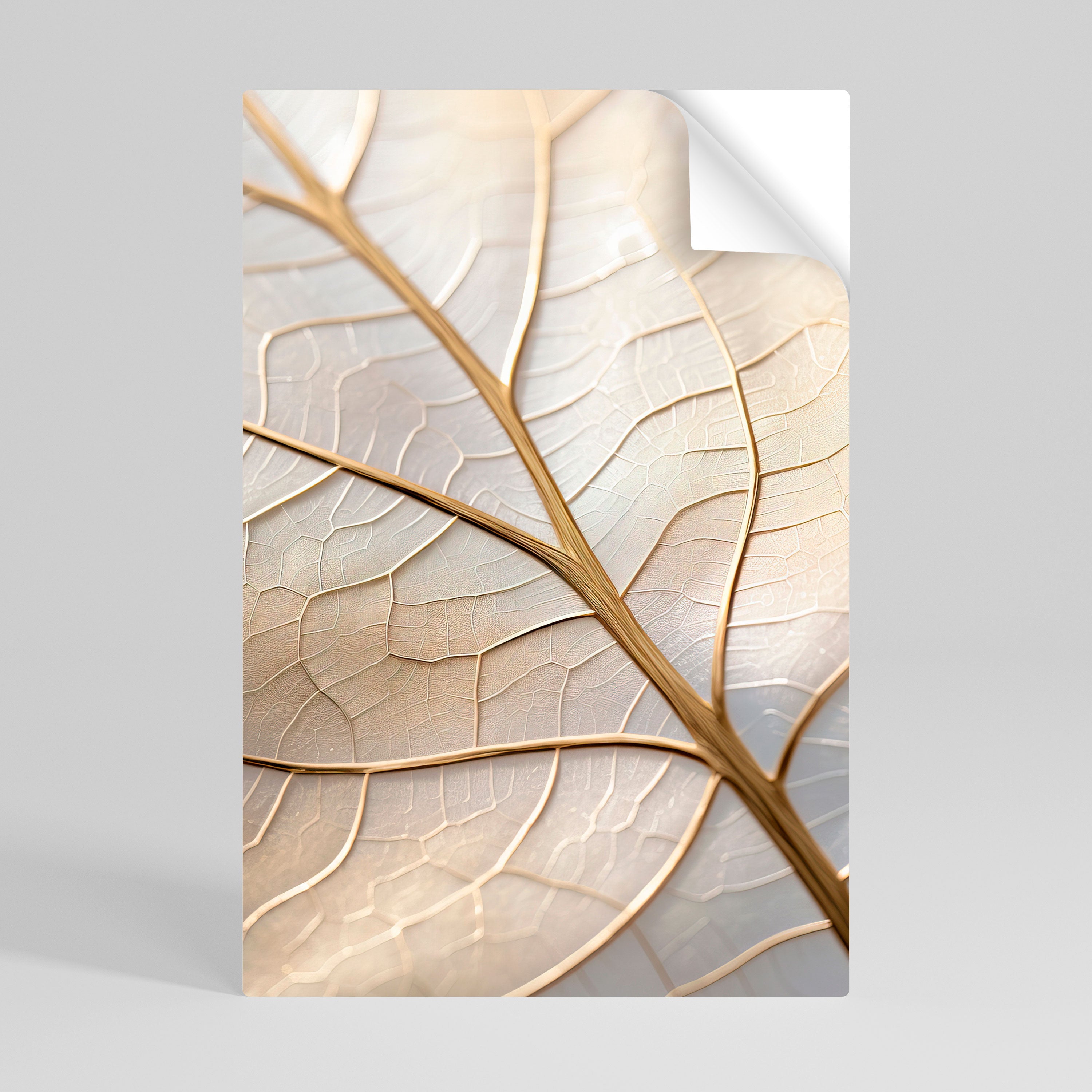 GOLDEN LEAF WHISPERS Vertikales Poster zum Abziehen und Aufkleben