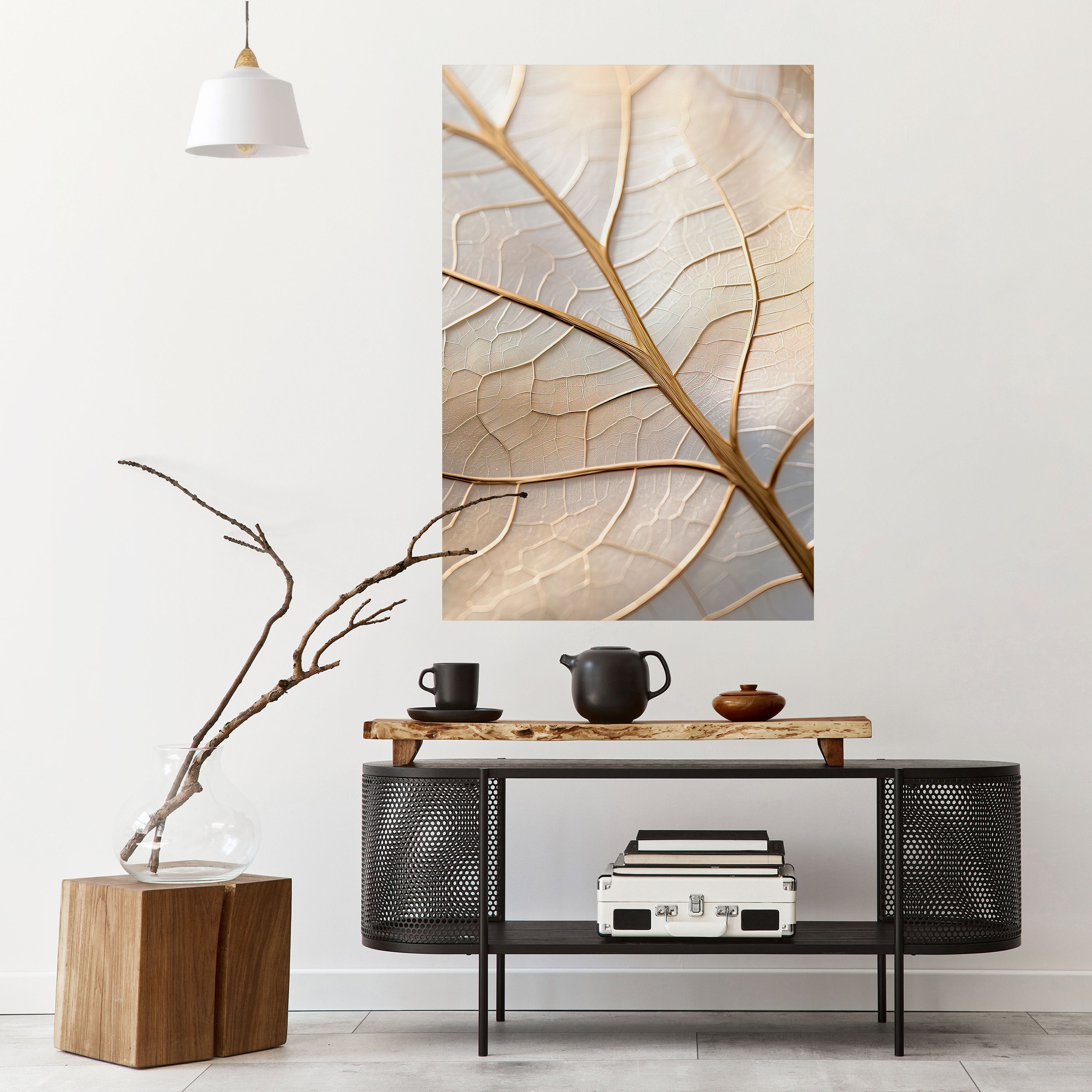 GOLDEN LEAF WHISPERS Vertikales Poster zum Abziehen und Aufkleben