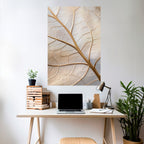 GOLDEN LEAF WHISPERS Selbstklebendes Poster - Hochformat