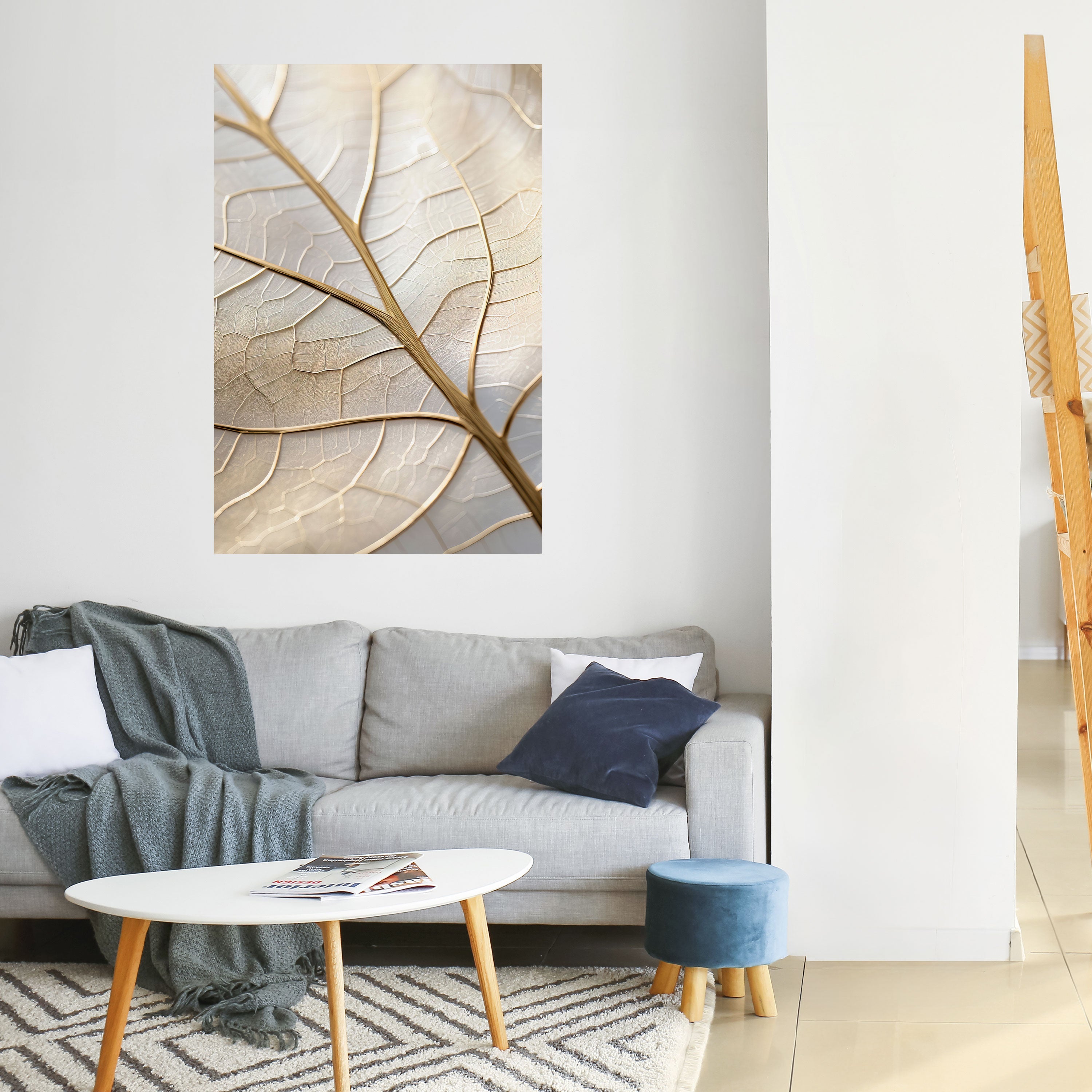 GOLDEN LEAF WHISPERS Vertikales Poster zum Abziehen und Aufkleben
