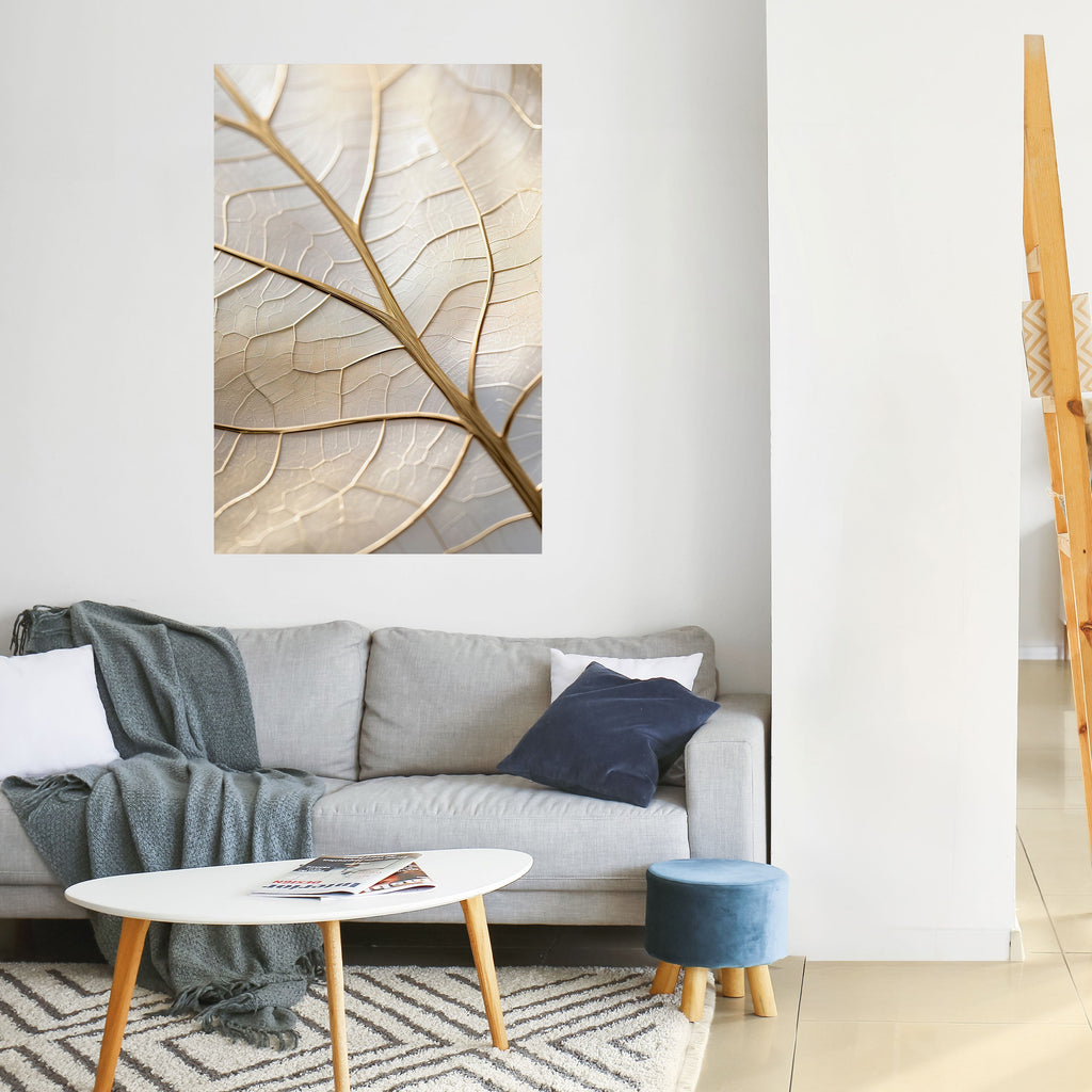 GOLDEN LEAF WHISPERS Vertikales Poster zum Abziehen und Aufkleben