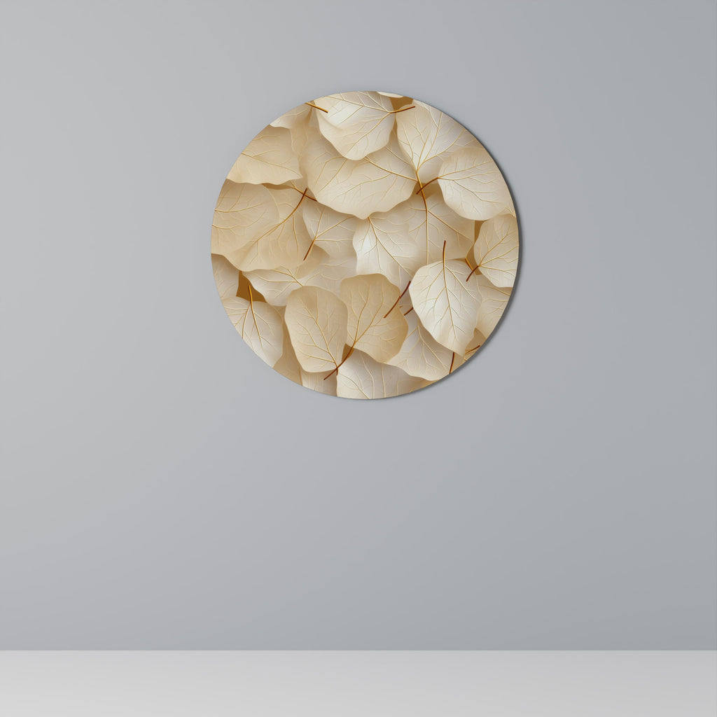 VELLUM LEAF SYMPHONY Round Wall Art