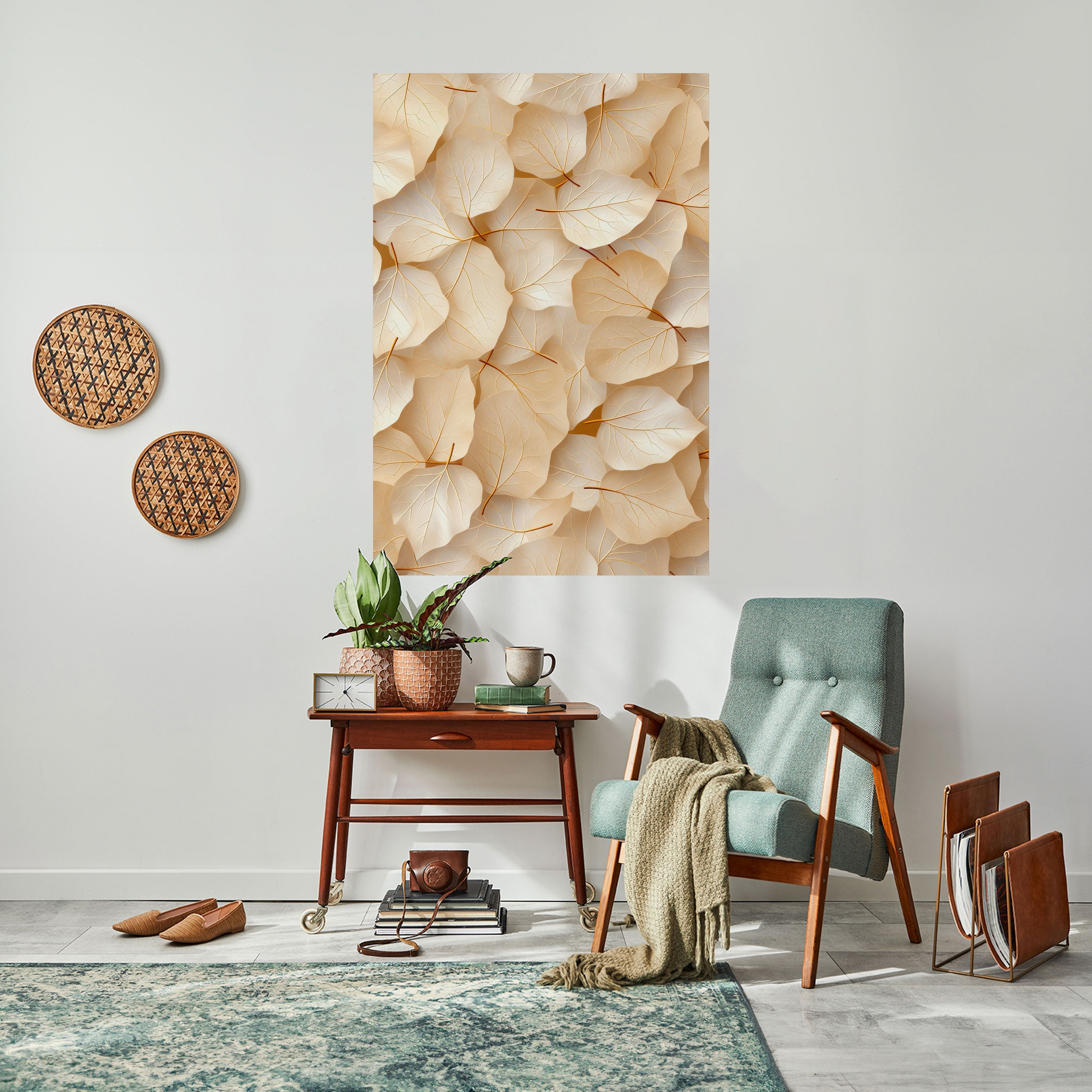 VELLUM LEAF SYMPHONY Vertikales Poster zum Abziehen und Aufkleben