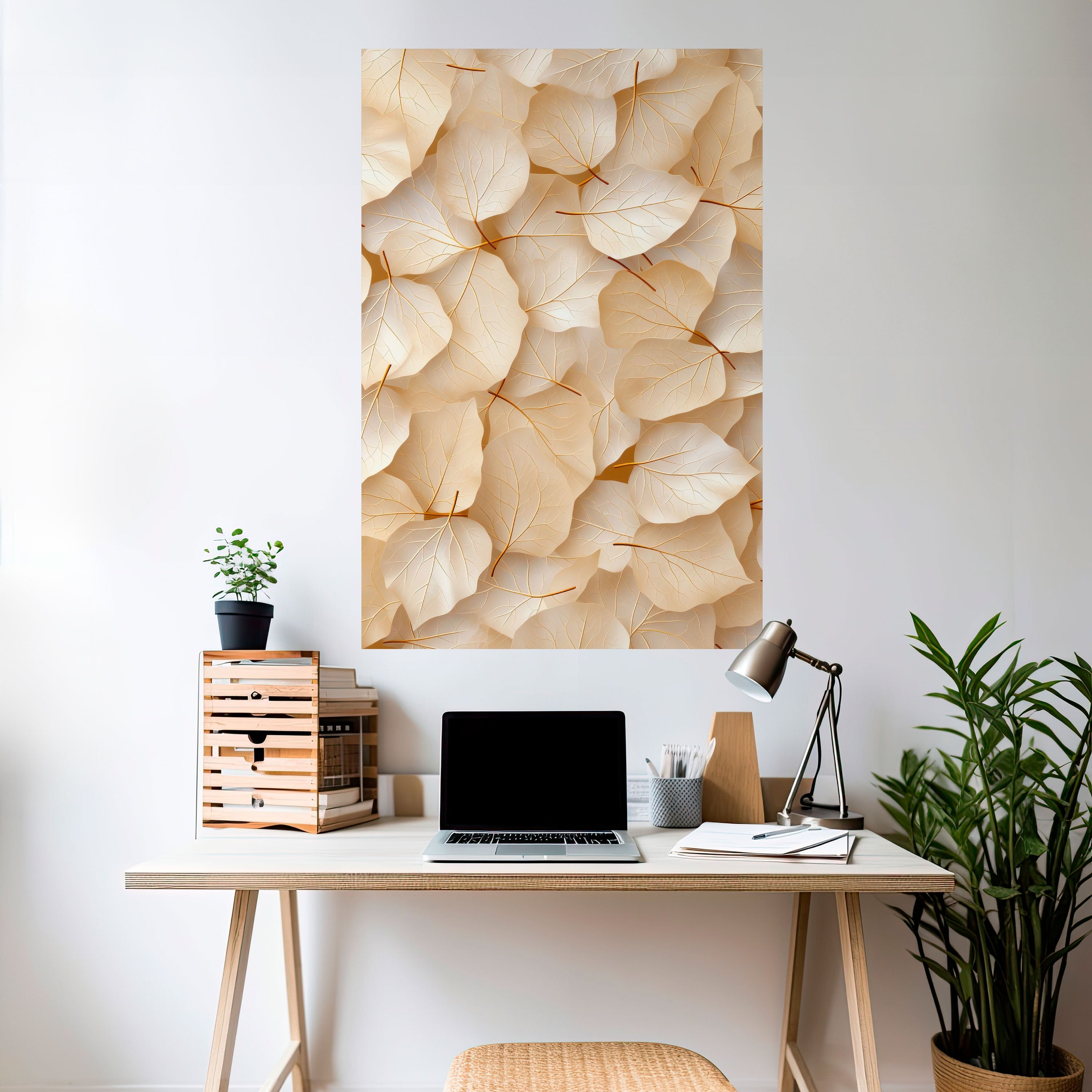 VELLUM LEAF SYMPHONY Vertikales Poster zum Abziehen und Aufkleben