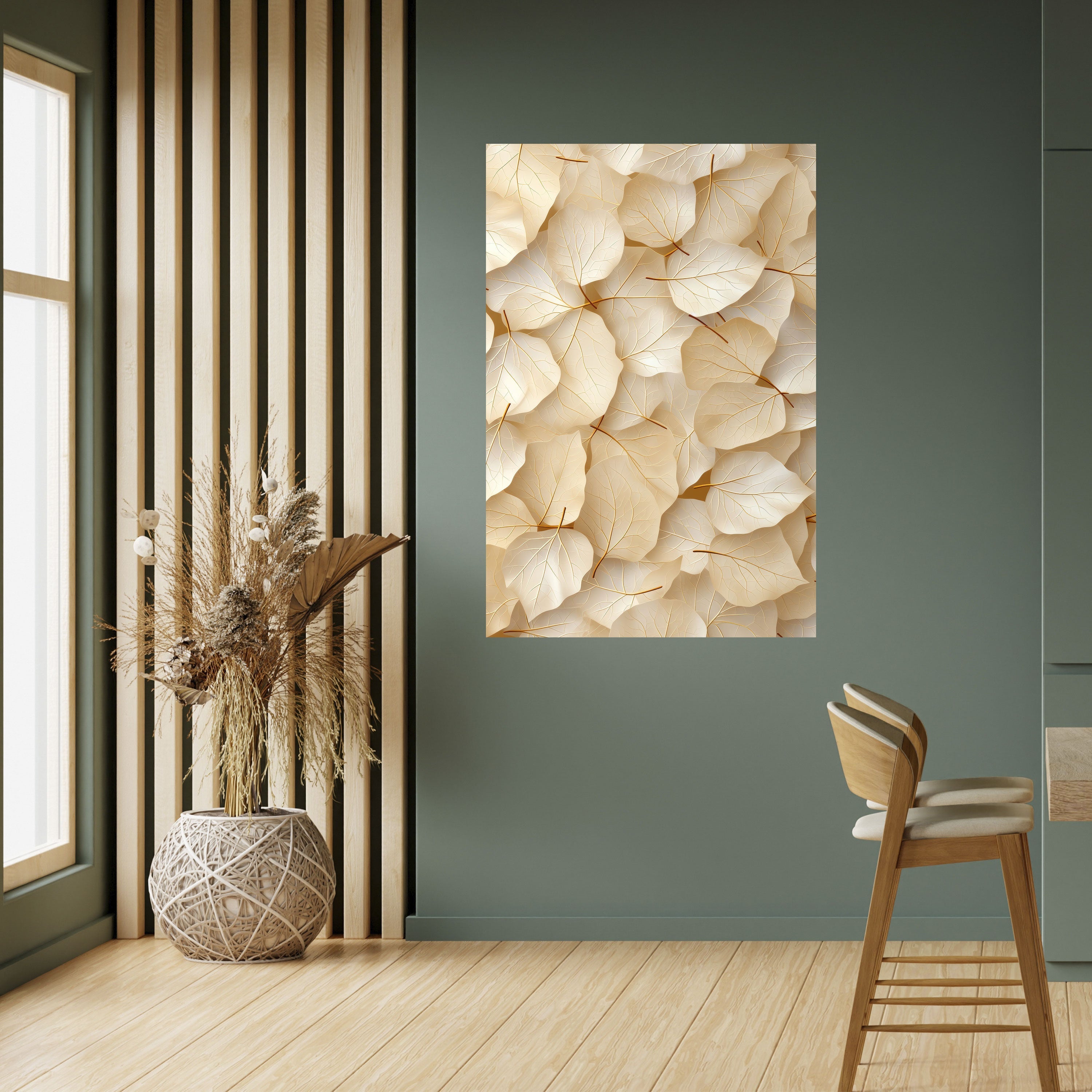 VELLUM LEAF SYMPHONY Vertikales Poster zum Abziehen und Aufkleben