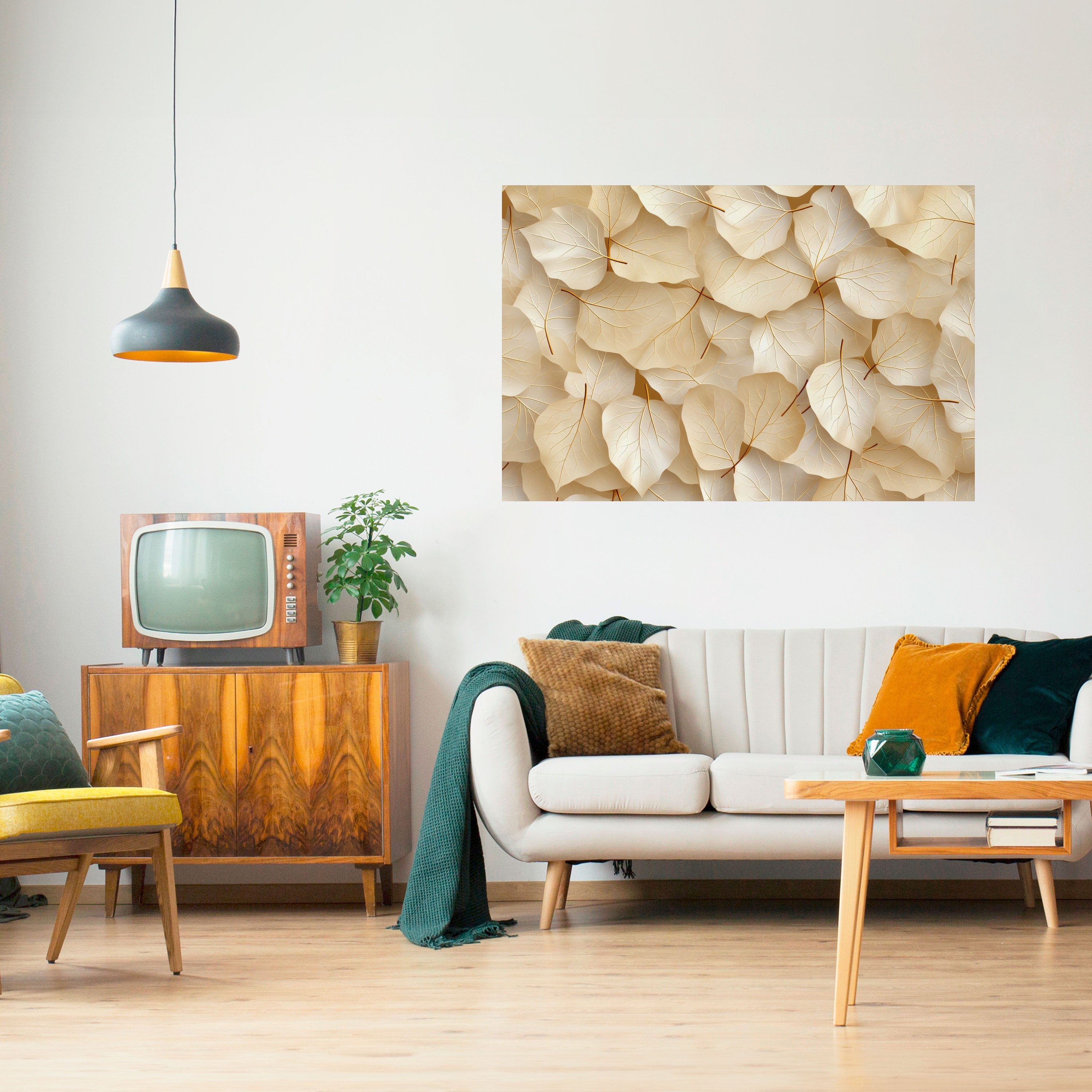 VELLUM LEAF SYMPHONY Horizontales Poster zum Abziehen und Aufkleben