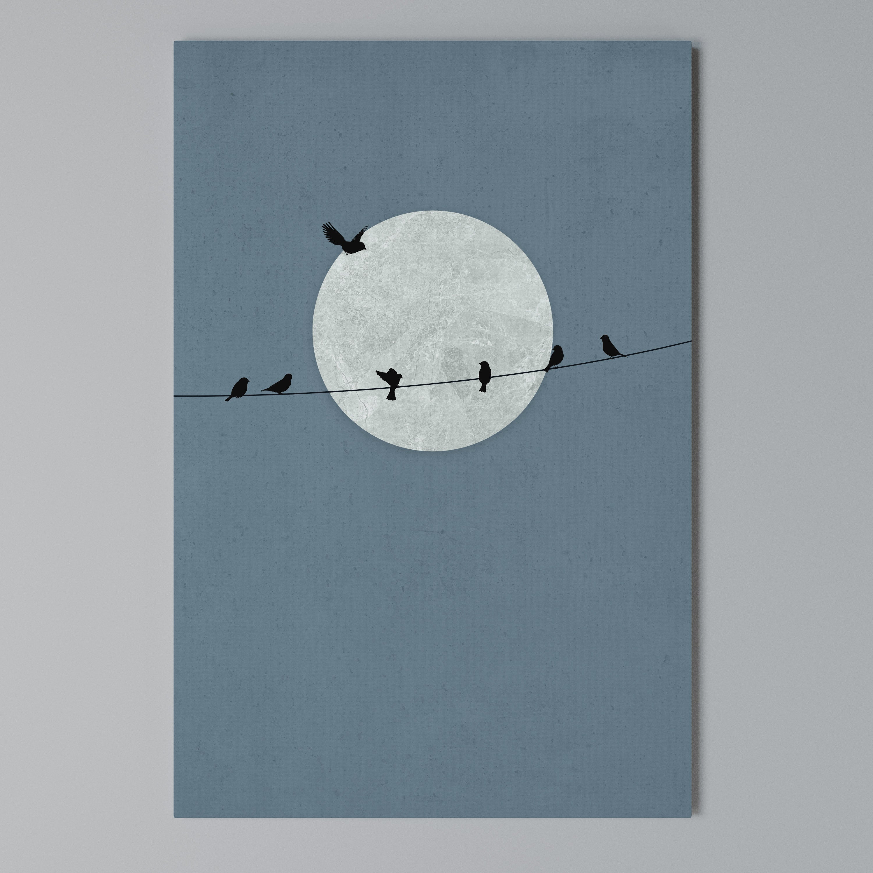 MOONLIT REST Vertical Canvas Print