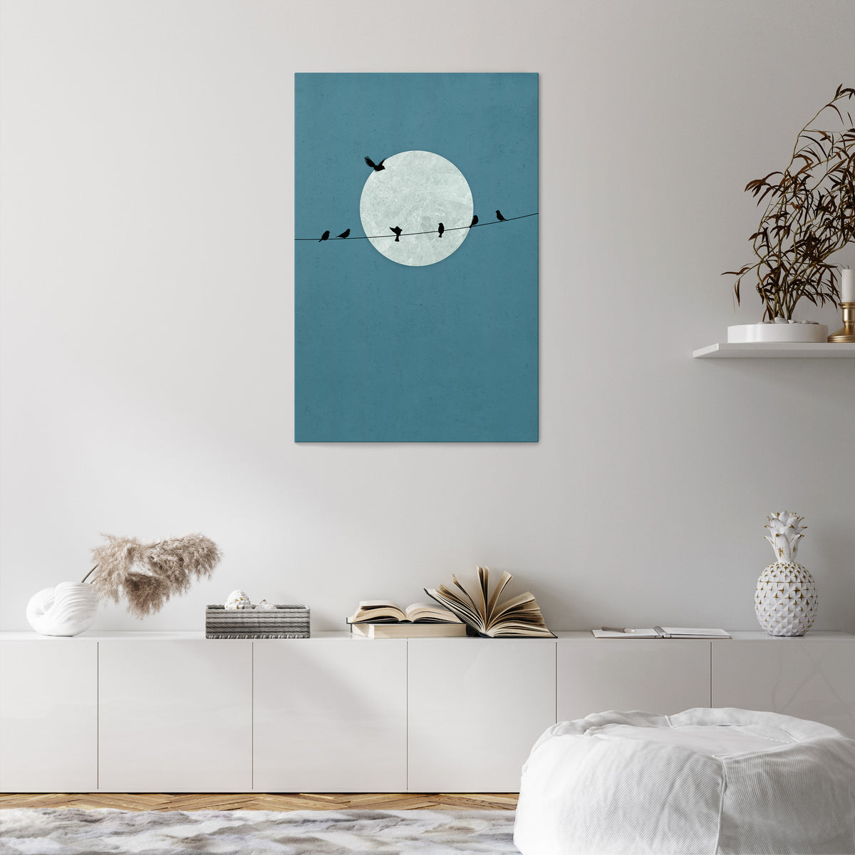 MOONLIT REST Vertical Canvas Print