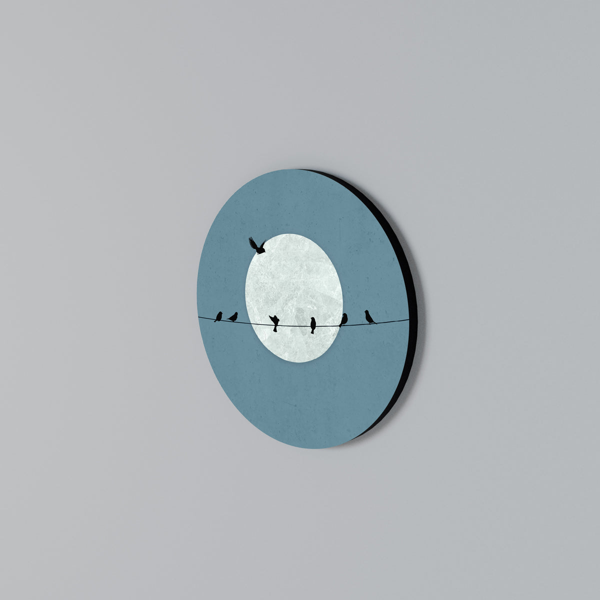 MOONLIT REST Rundes Wandbild