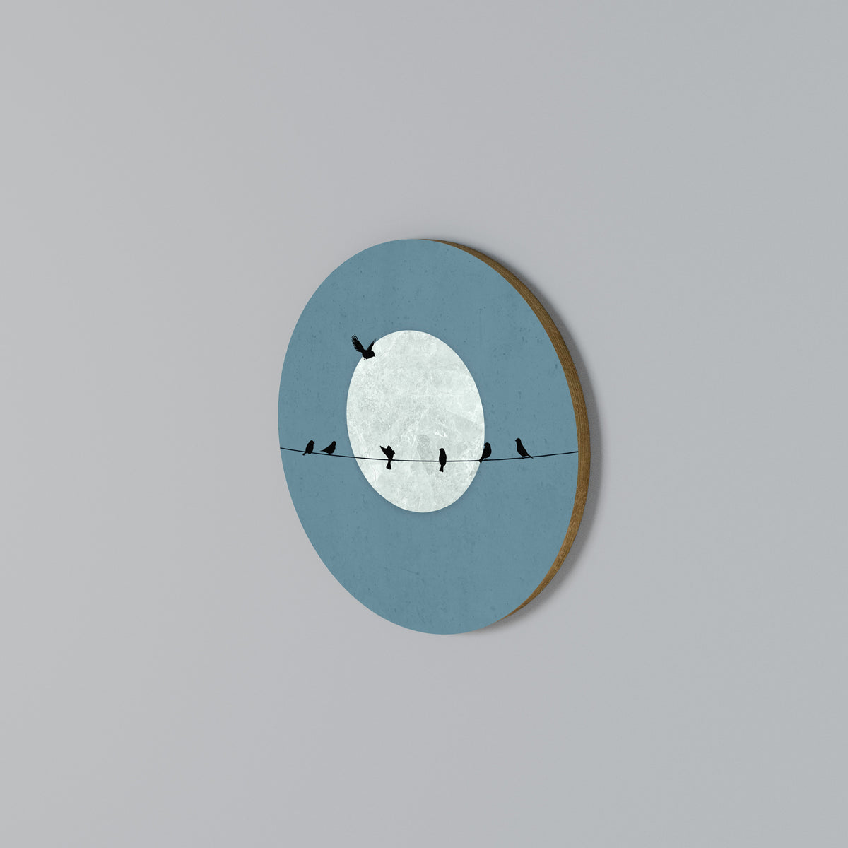 MOONLIT REST Rundes Wandbild