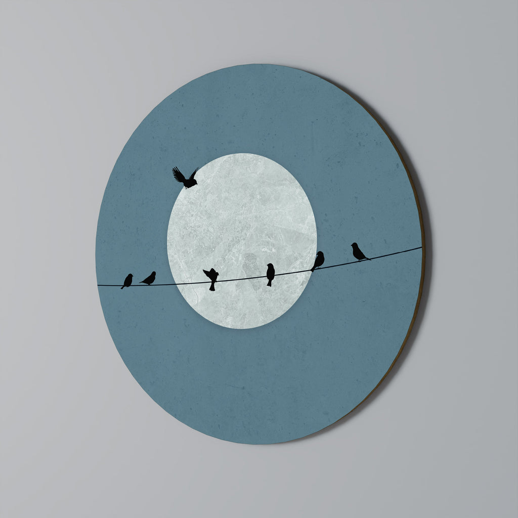 MOONLIT REST Round Wall Art