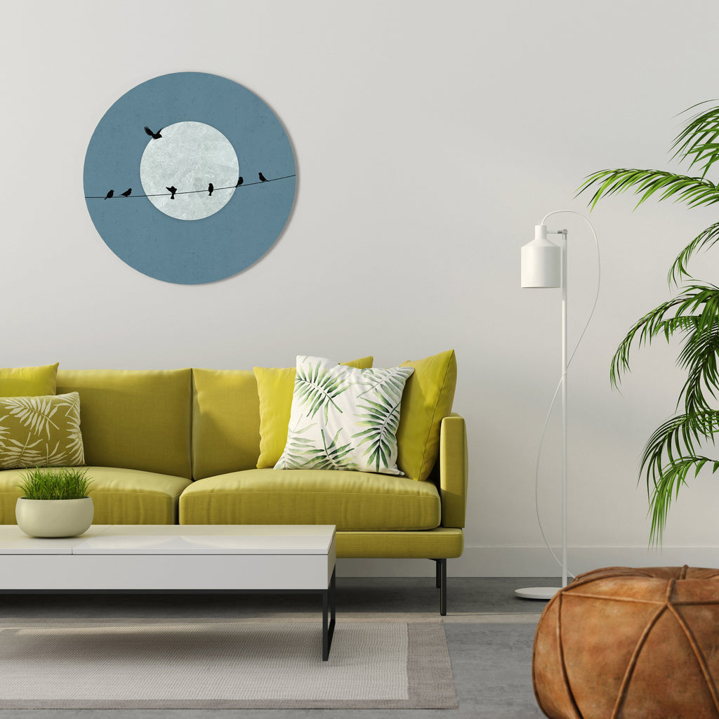MOONLIT REST Round Wall Art