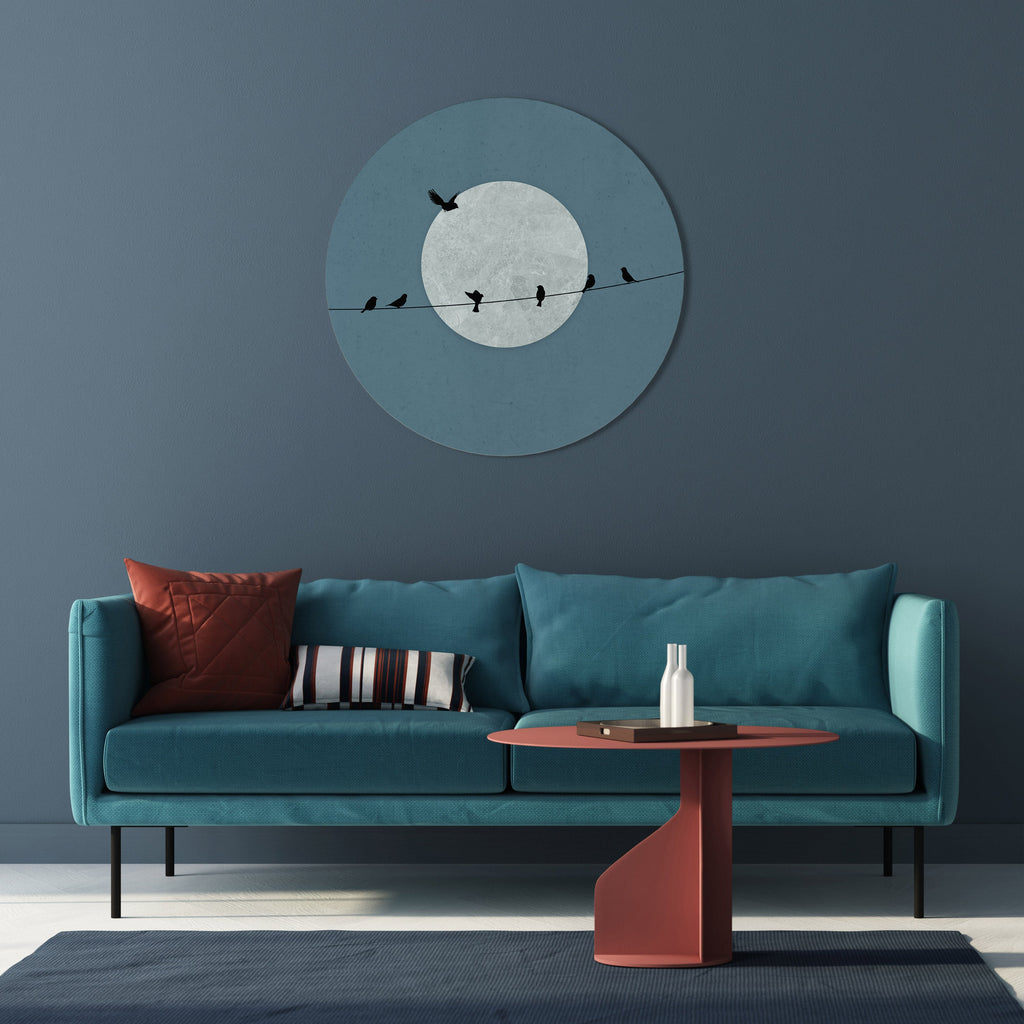 MOONLIT REST Round Wall Art