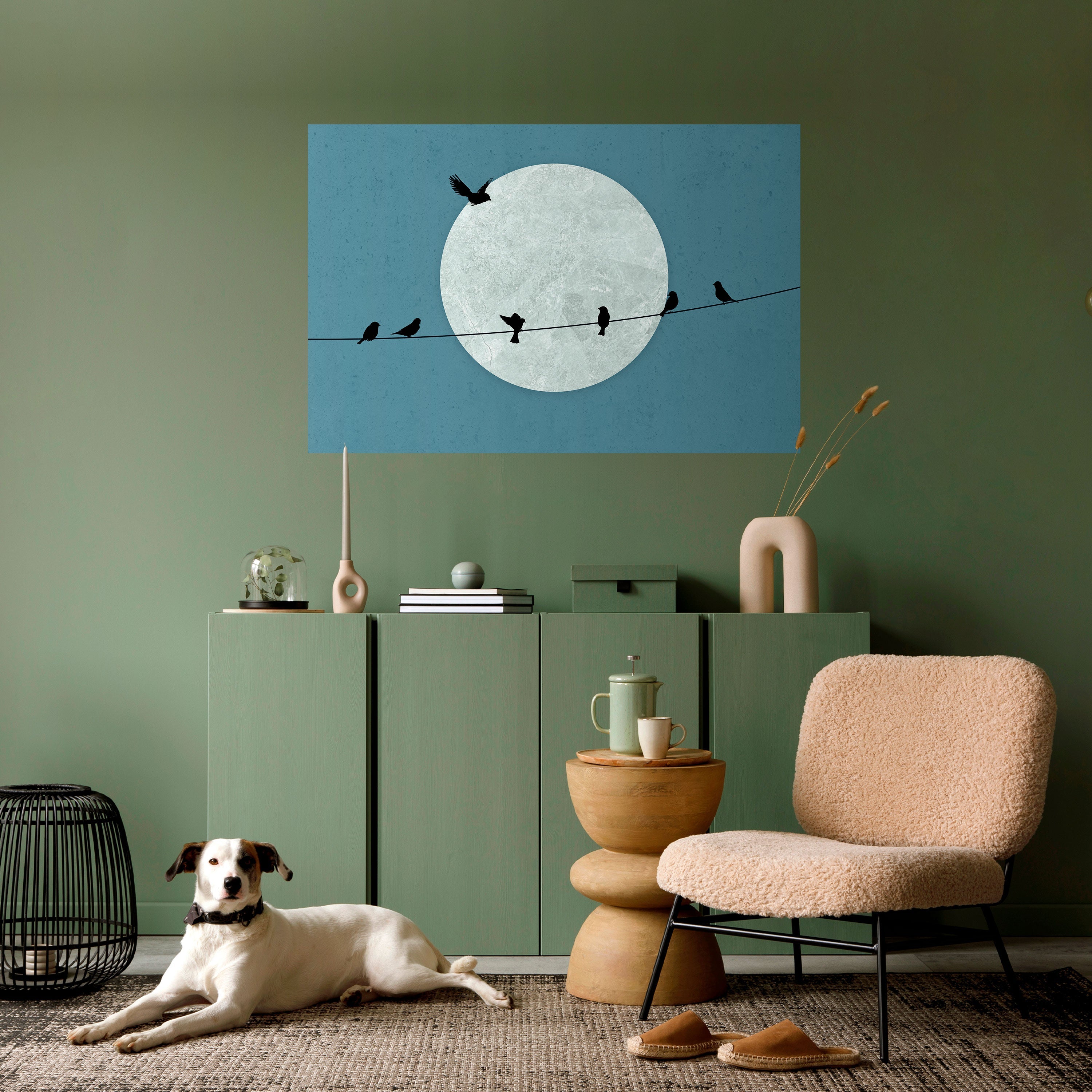 MOONLIT REST Horizontales Poster zum Abziehen und Aufkleben