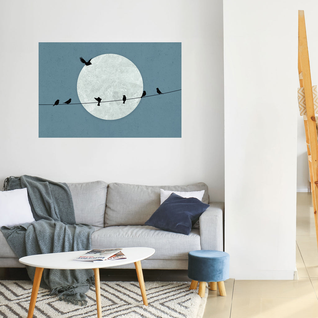 MOONLIT REST Horizontales Poster zum Abziehen und Aufkleben