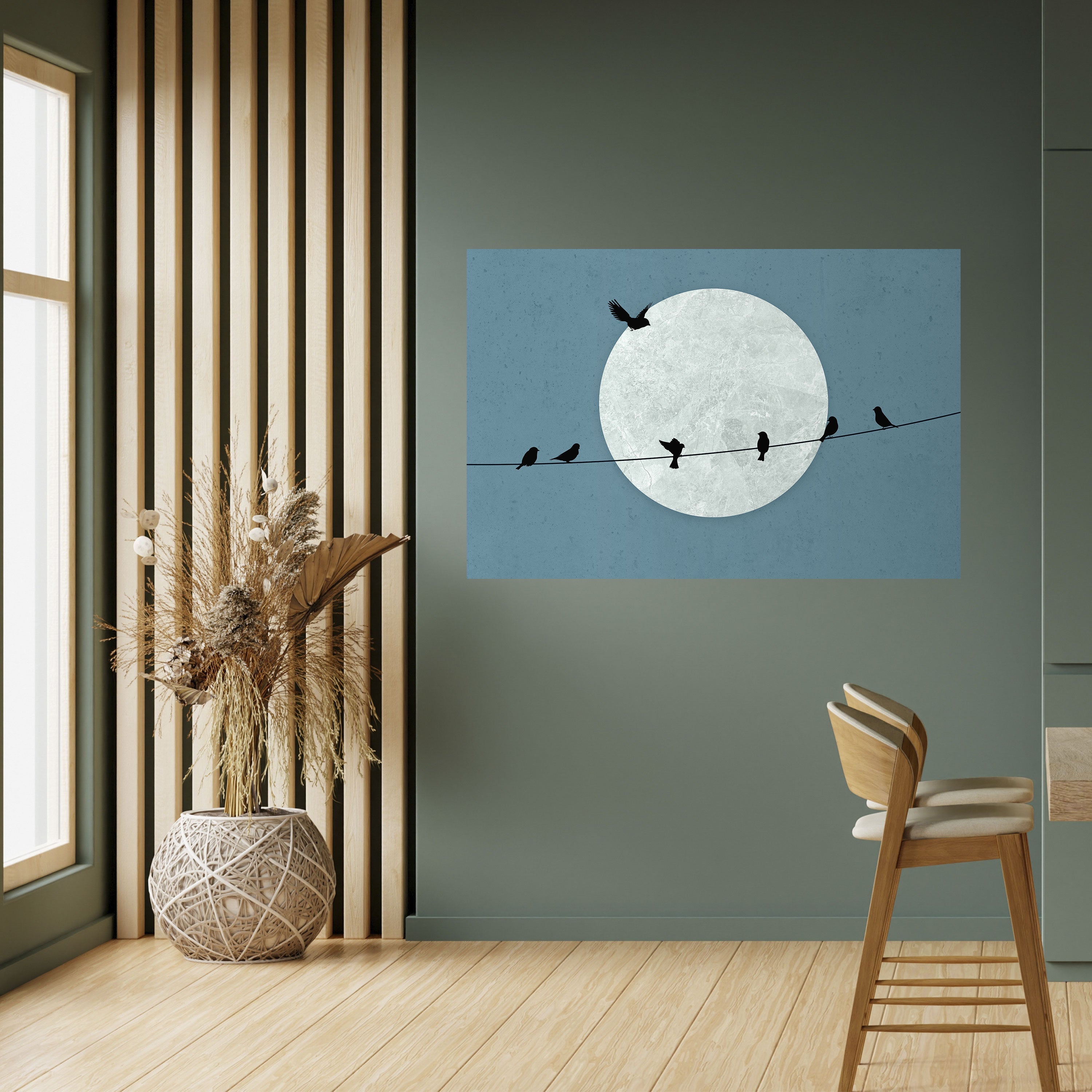 MOONLIT REST Horizontales Poster zum Abziehen und Aufkleben