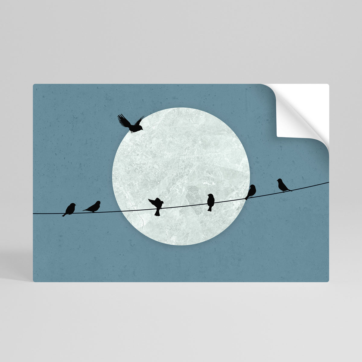 MOONLIT REST Selbstklebendes Horizontal-Poster