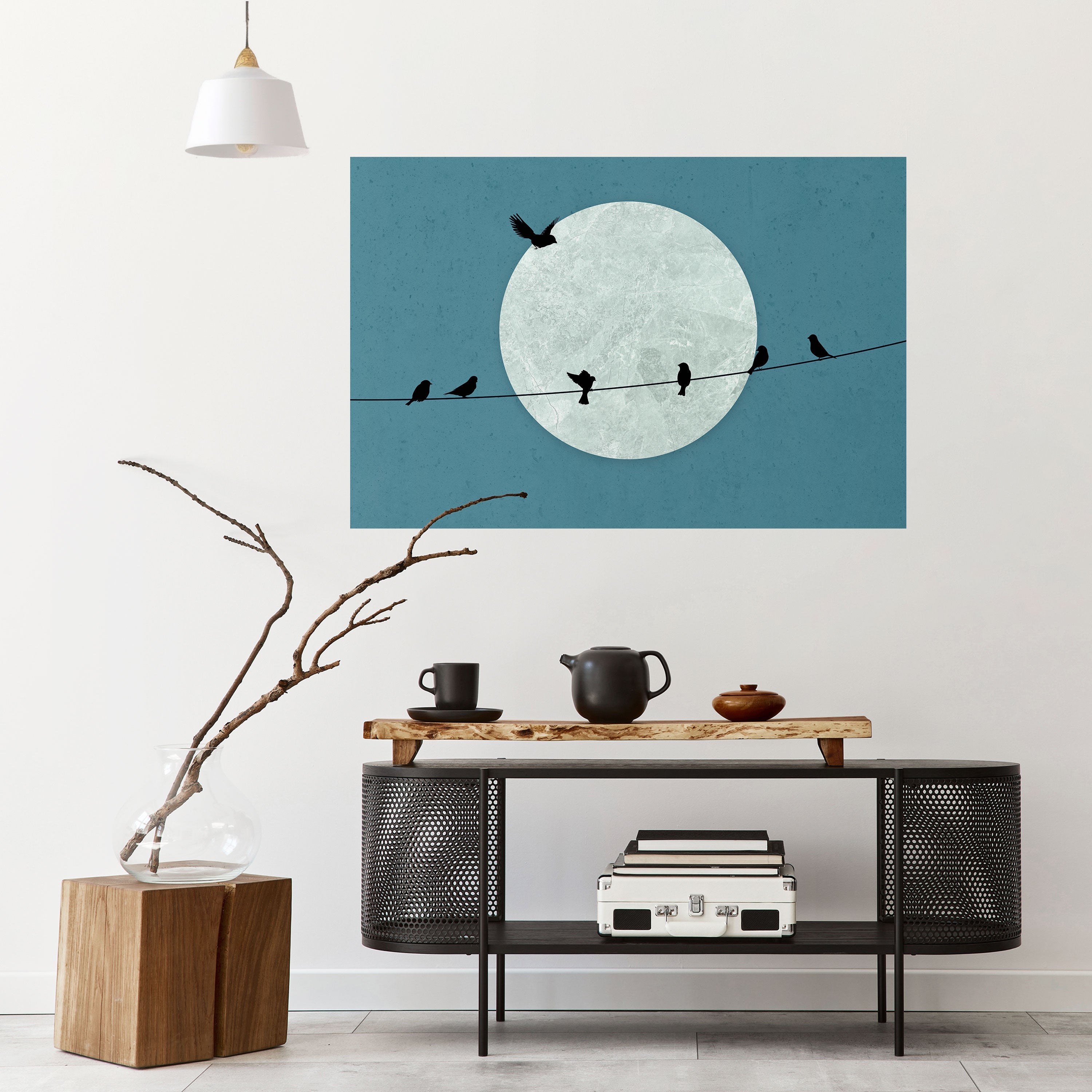 MOONLIT REST Horizontales Poster zum Abziehen und Aufkleben