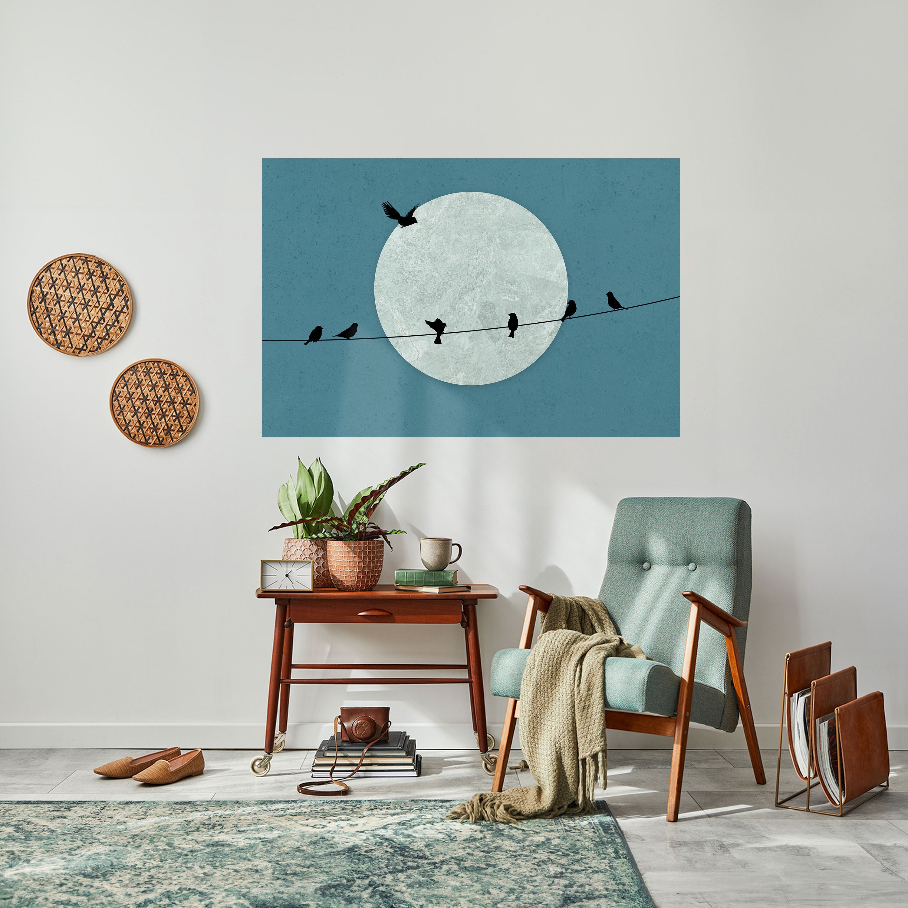 MOONLIT REST Horizontales Poster zum Abziehen und Aufkleben