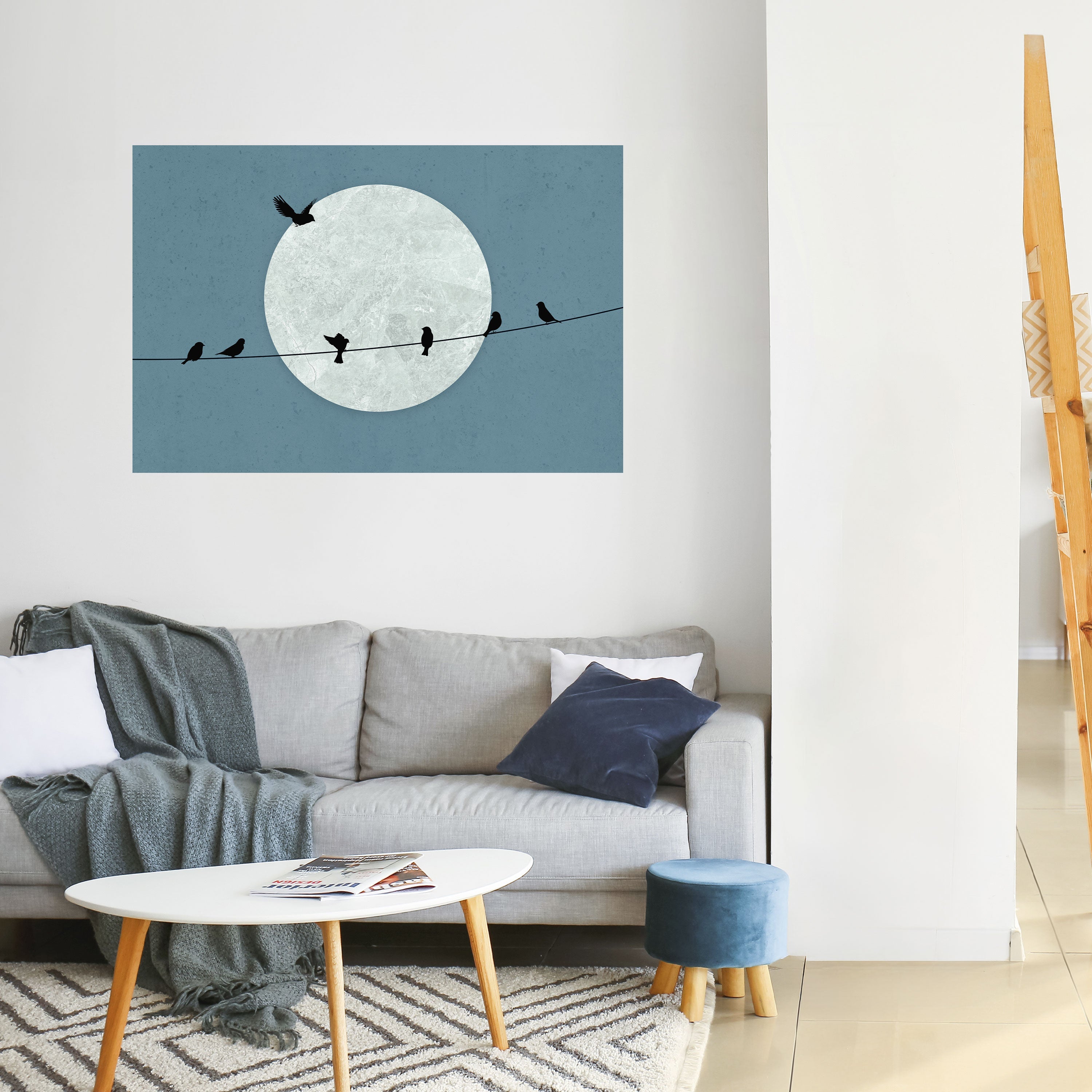 MOONLIT REST Horizontales Poster zum Abziehen und Aufkleben