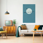 MOONLIT REST Selbstklebendes Poster - Hochformat