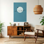 MOONLIT REST Selbstklebendes Poster - Hochformat