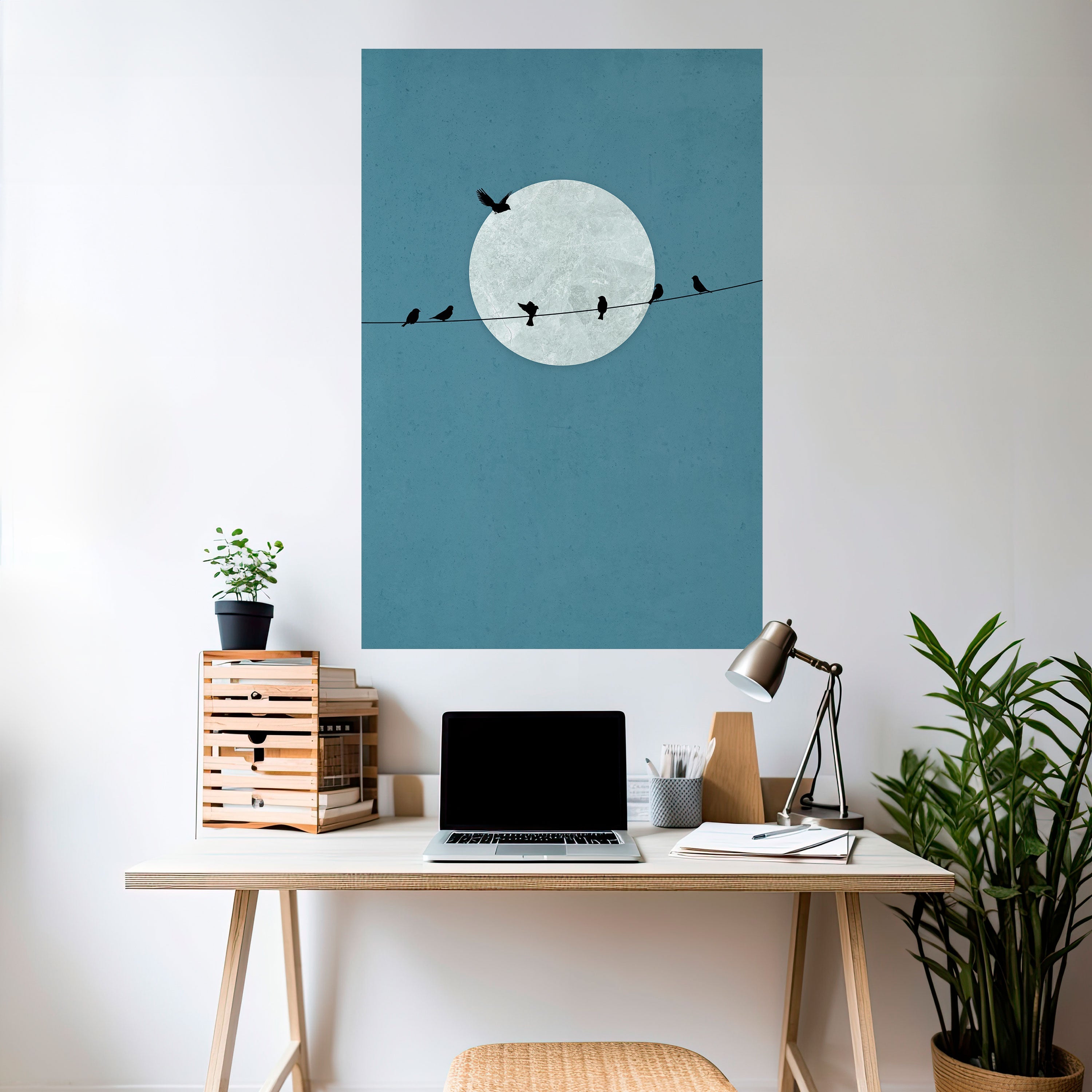 MOONLIT REST Vertikales Poster zum Abziehen und Aufkleben