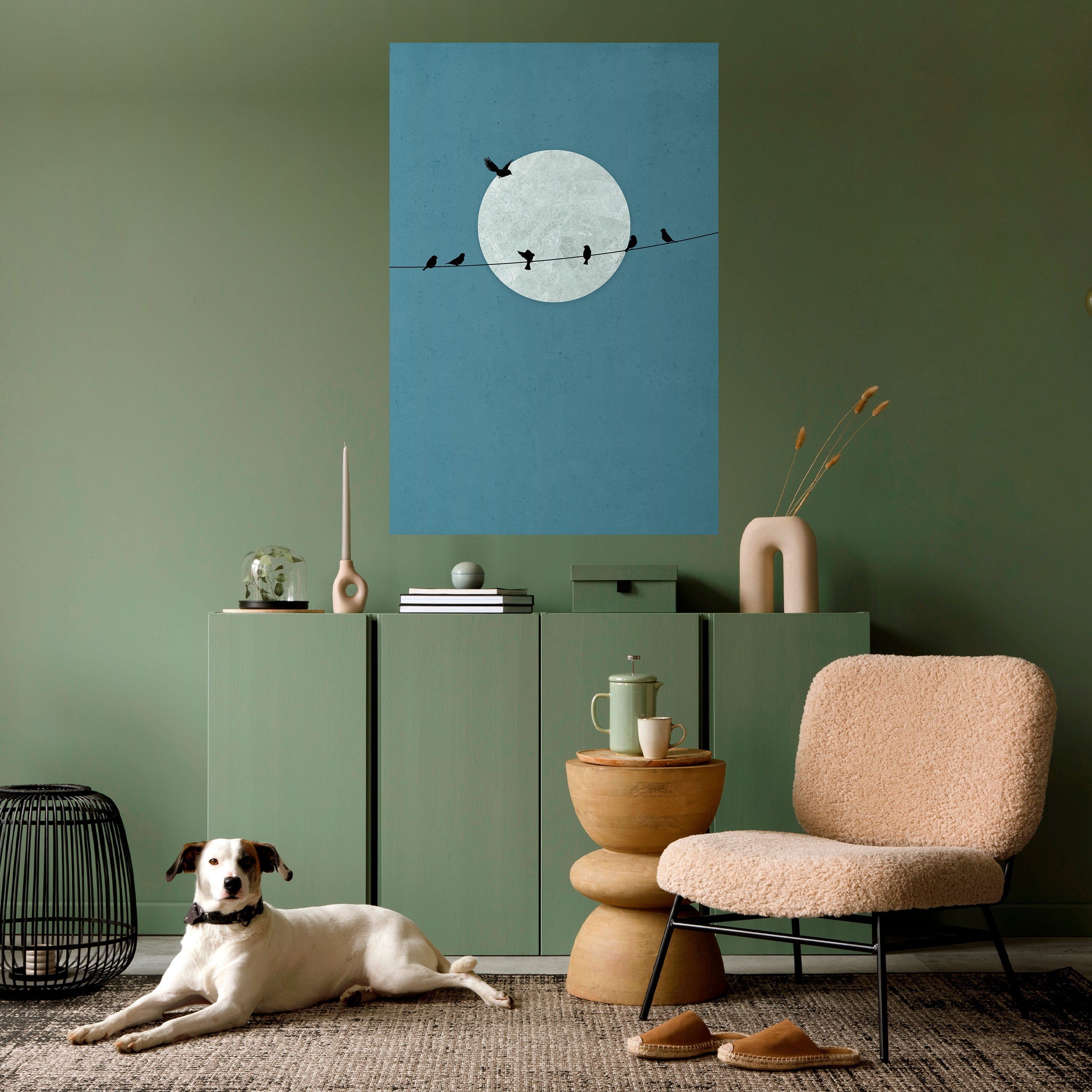 MOONLIT REST Vertikales Poster zum Abziehen und Aufkleben