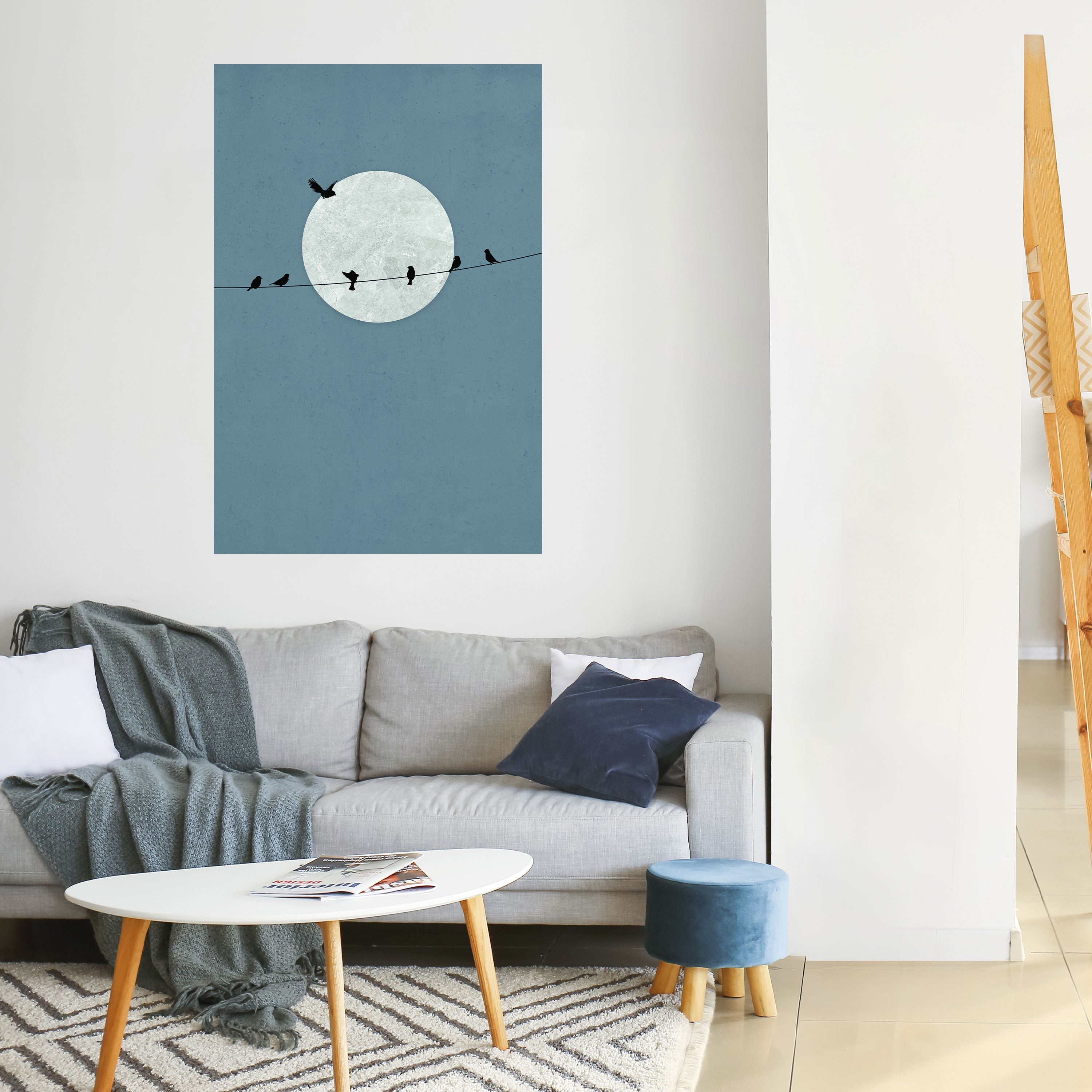 MOONLIT REST Vertikales Poster zum Abziehen und Aufkleben