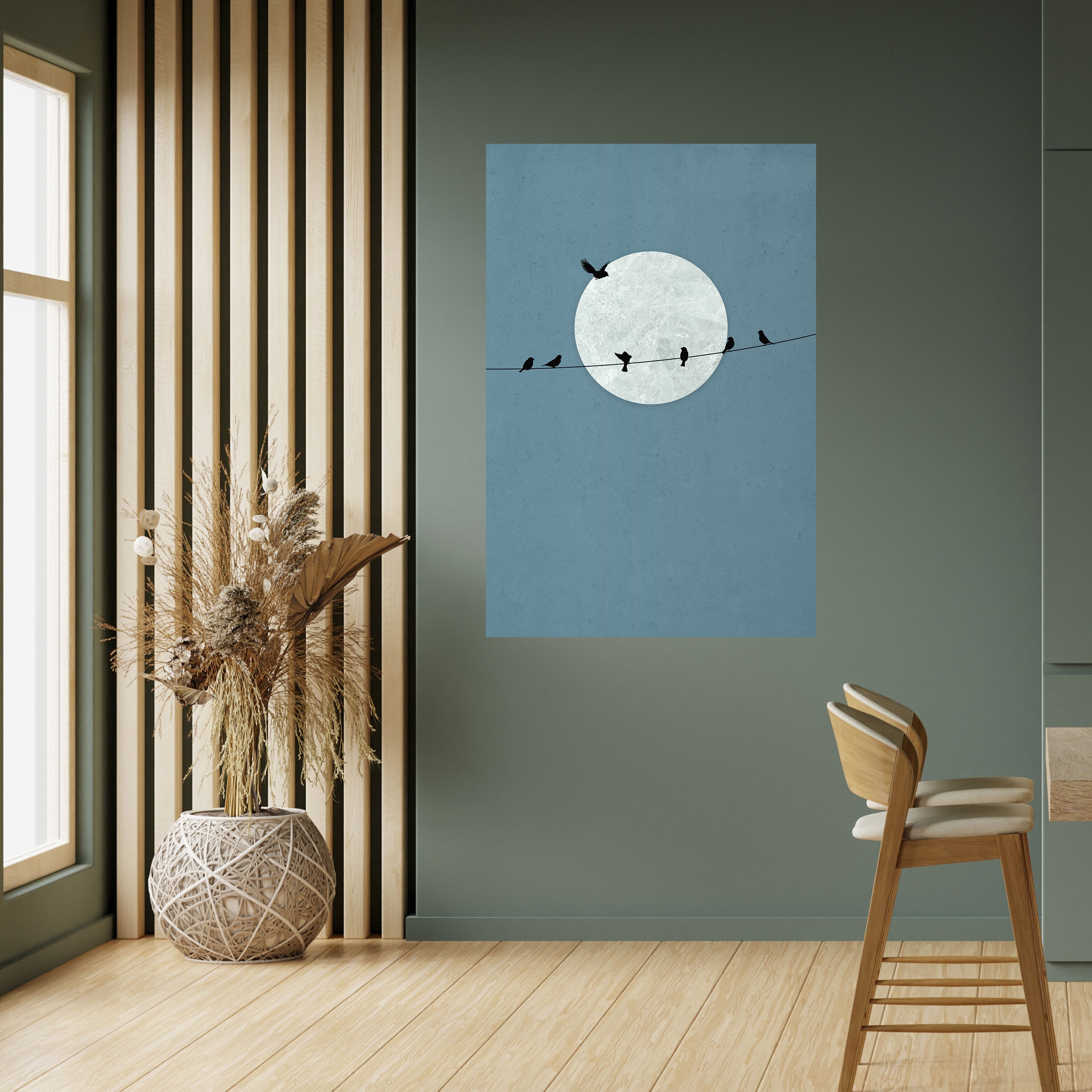 MOONLIT REST Vertikales Poster zum Abziehen und Aufkleben