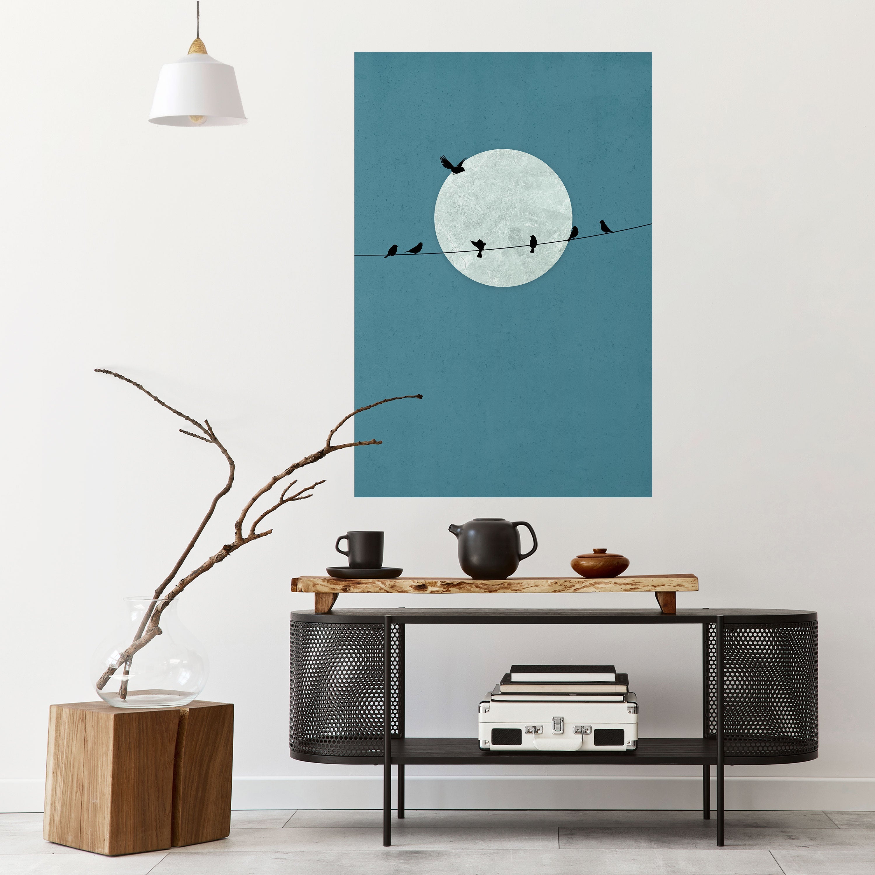 MOONLIT REST Vertikales Poster zum Abziehen und Aufkleben