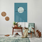 MOONLIT REST Selbstklebendes Poster - Hochformat